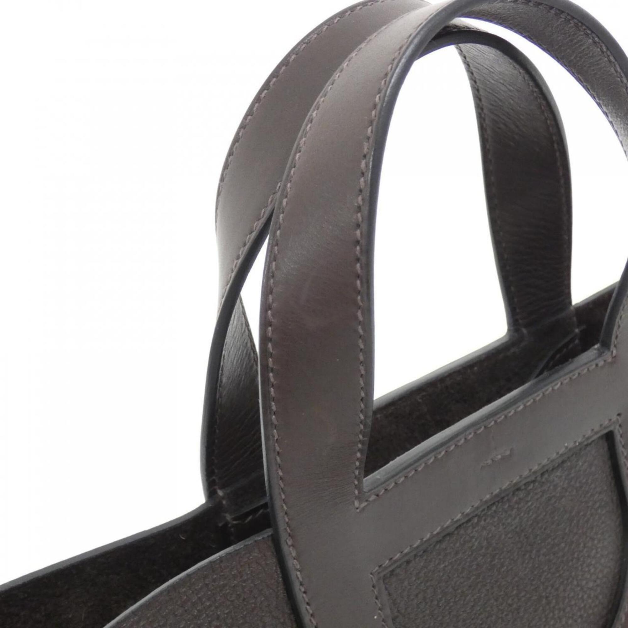 Hermes Ebene Barenia Leather Handbag (Pre-Owned)