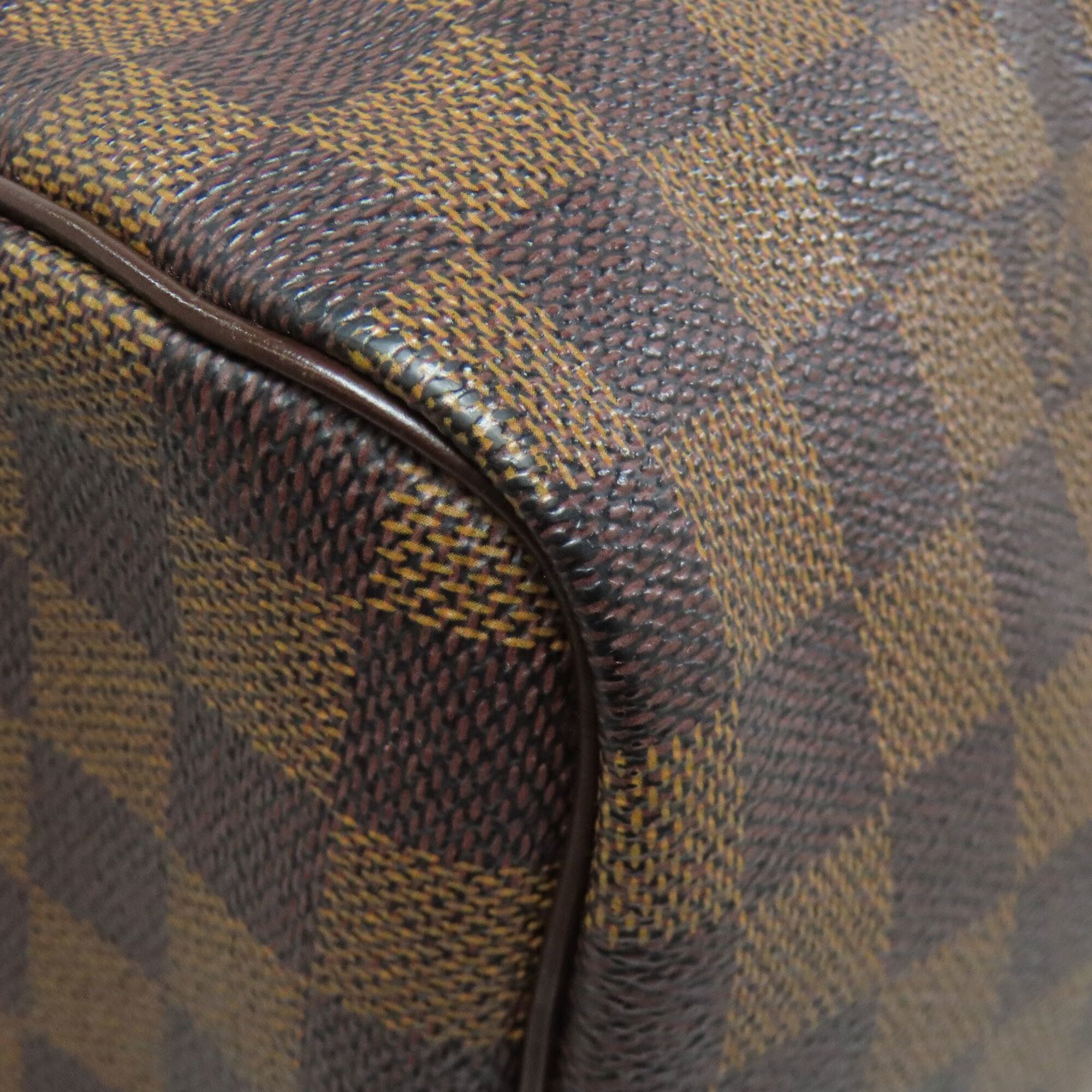 Louis Vuitton Brown Damier Canvas Ebene Damier Canvas Boston Bag (Pre-Owned)