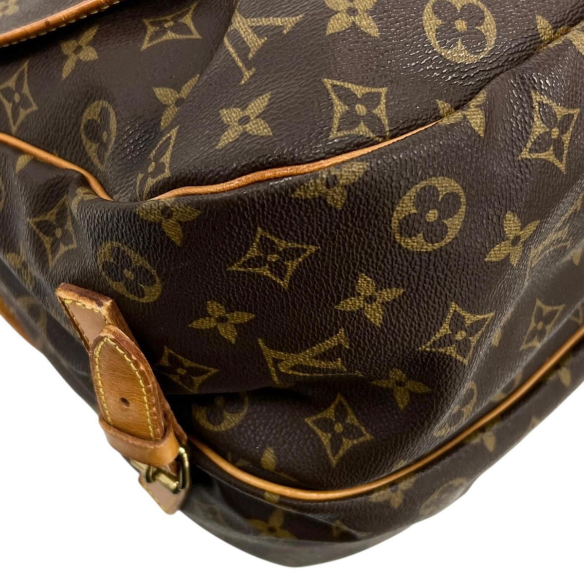 Louis Vuitton Brown Monogram Leather Shoulder Bag (Pre-Owned)