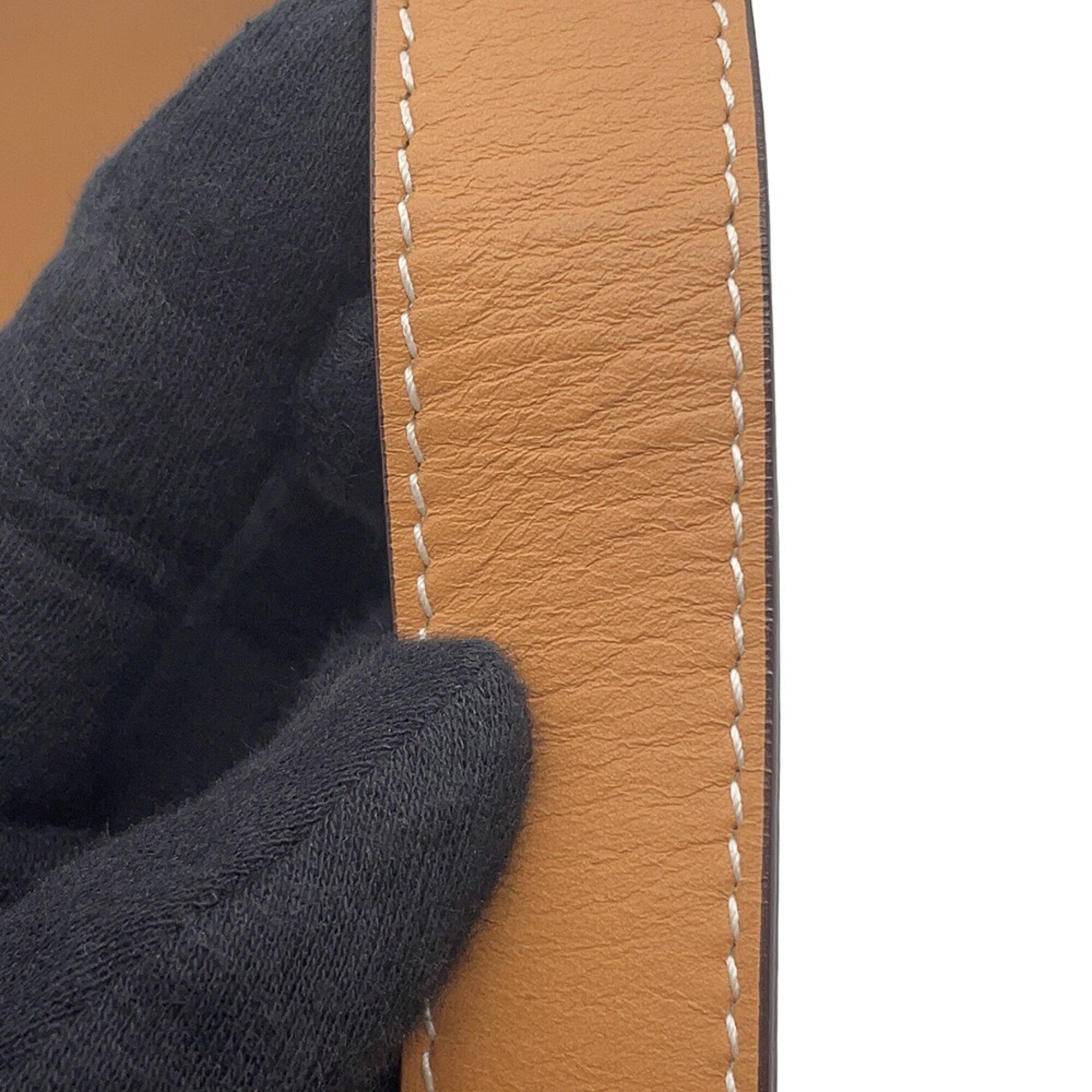 Fendi Brown Leather Canvas Handbag Shoulder Bag (Pre-Owned)