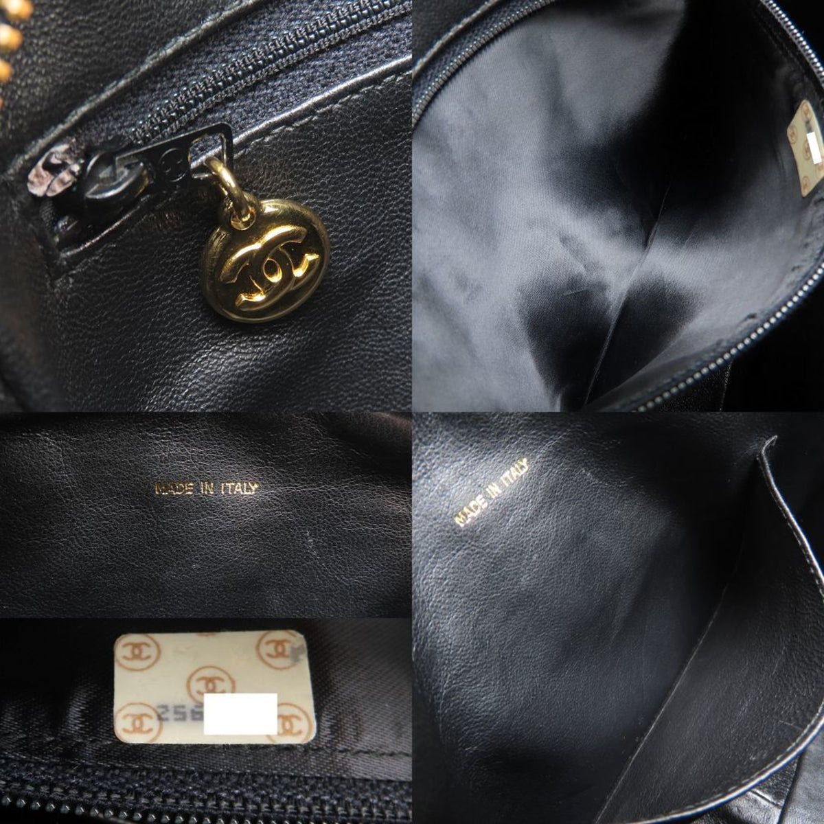 Chanel Black Grained Calfskin Shoulder Bag (Pre-Owned)