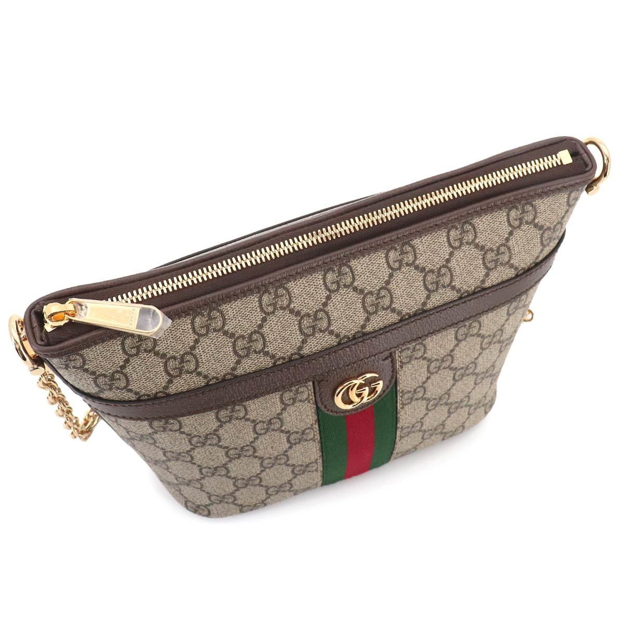 Gucci Beige Brown Gg Supreme Canvas Leather Handbag Shoulder Bag (Pre-Owned)