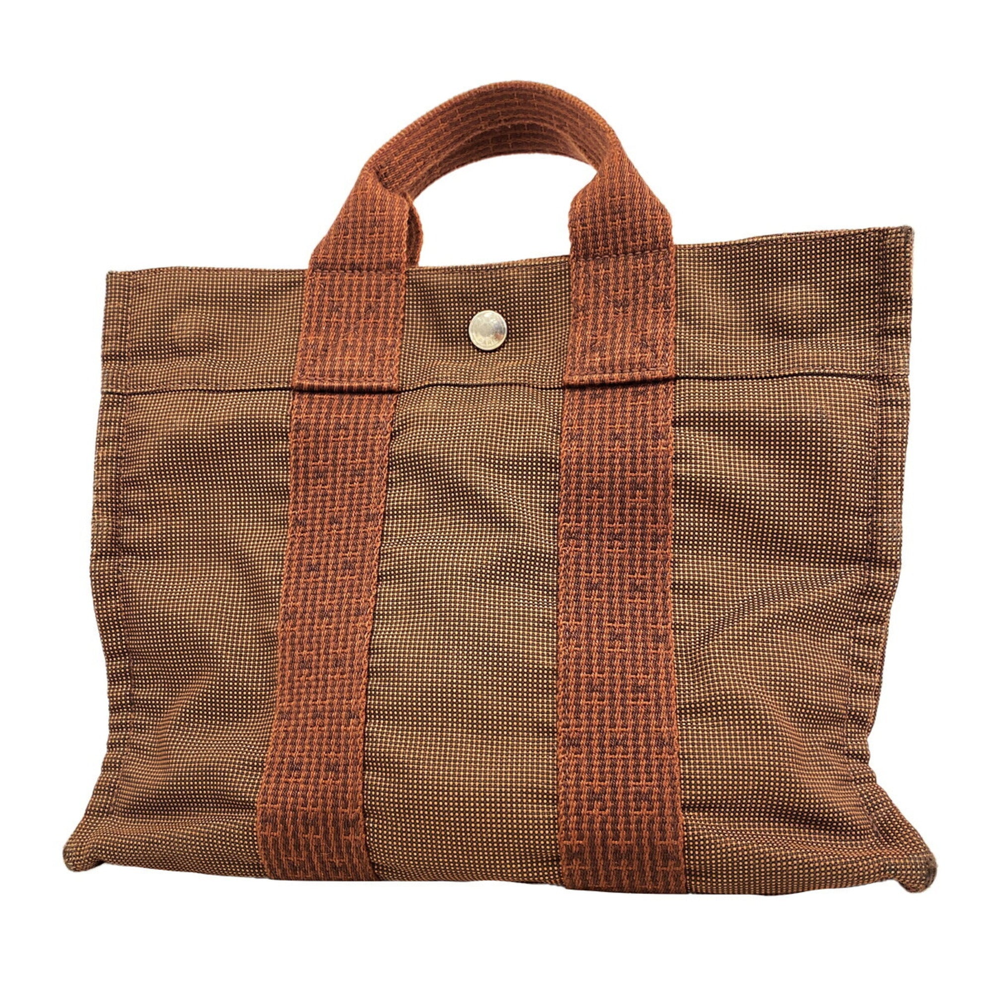 Hermes Brown Nylon Tote Bag (Pre-Owned)