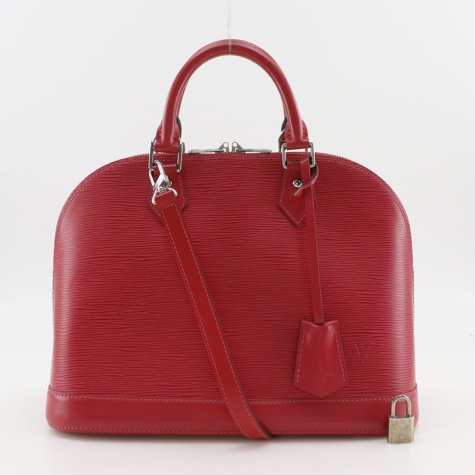 Louis Vuitton Red Color Epi Leather Handbag (Pre-Owned)