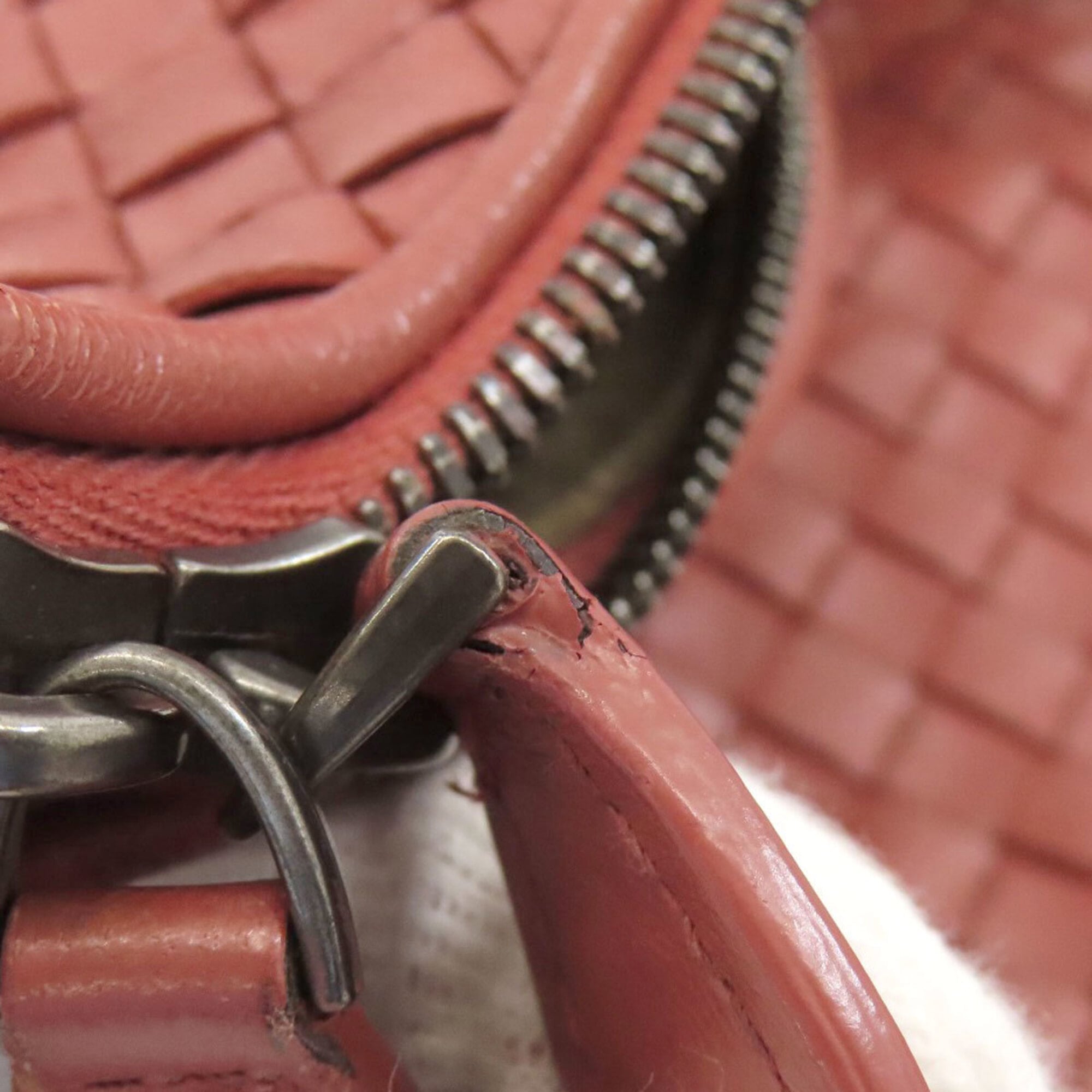 Bottega Veneta Brown Pink Leather Handbag (Pre-Owned)