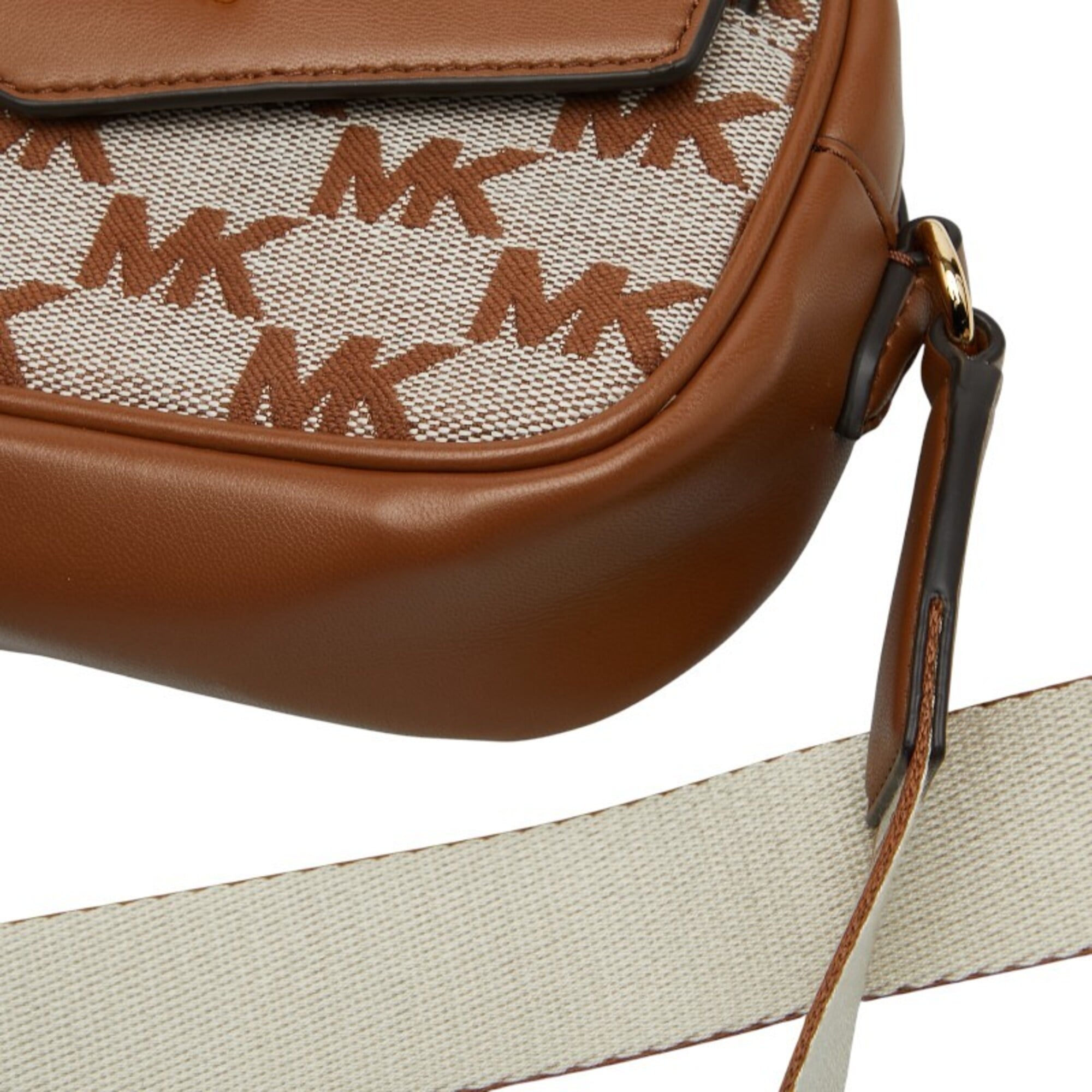 Michael Kors Brown Canvas Leather Pouch Shoulder Bag (Pre-Owned)
