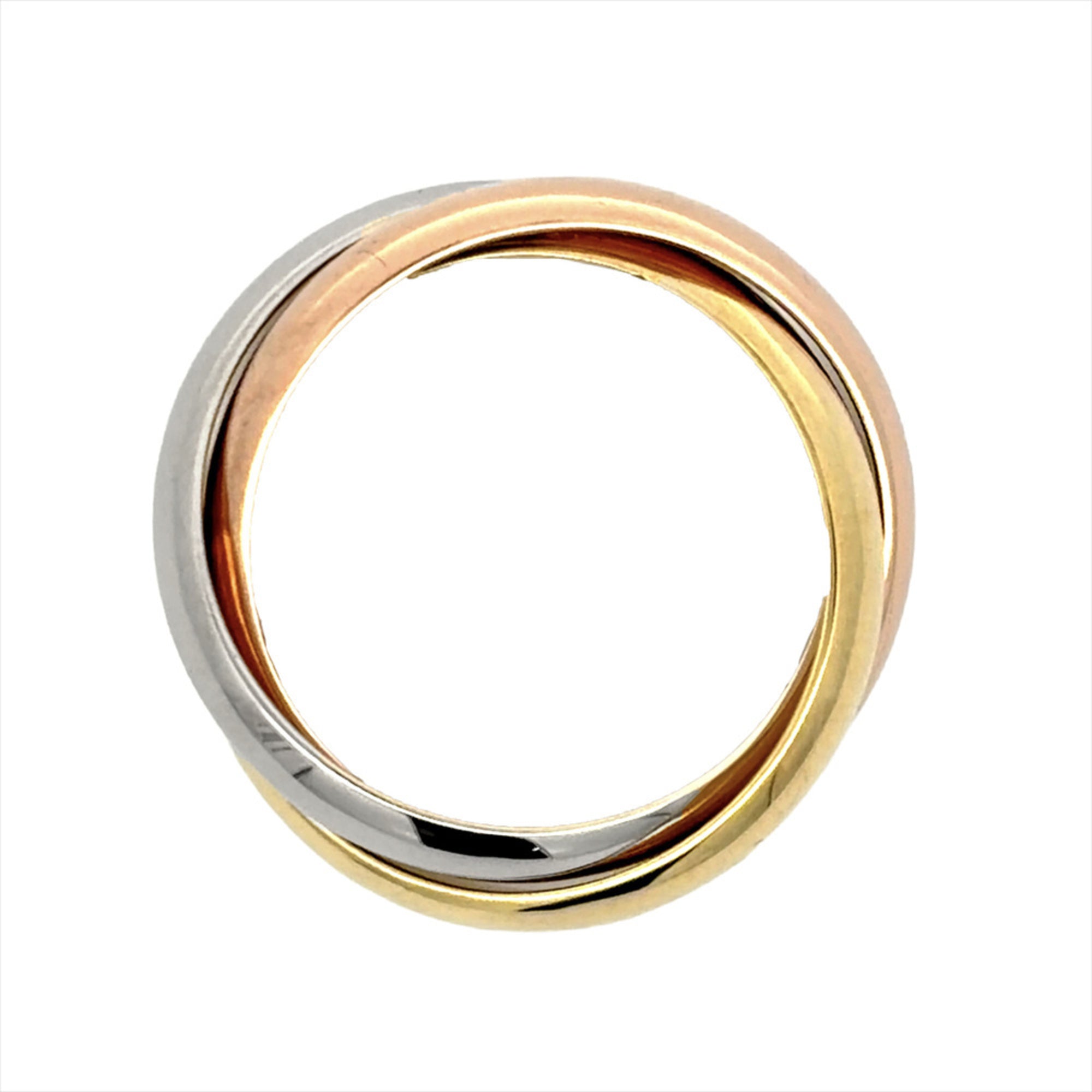 Cartier Trinity Pink Gold White Gold Yellow Gold Yellow Gold (18K) Pink Gold (18K) White Gold (18K) Band Ring (Pre-Owned)