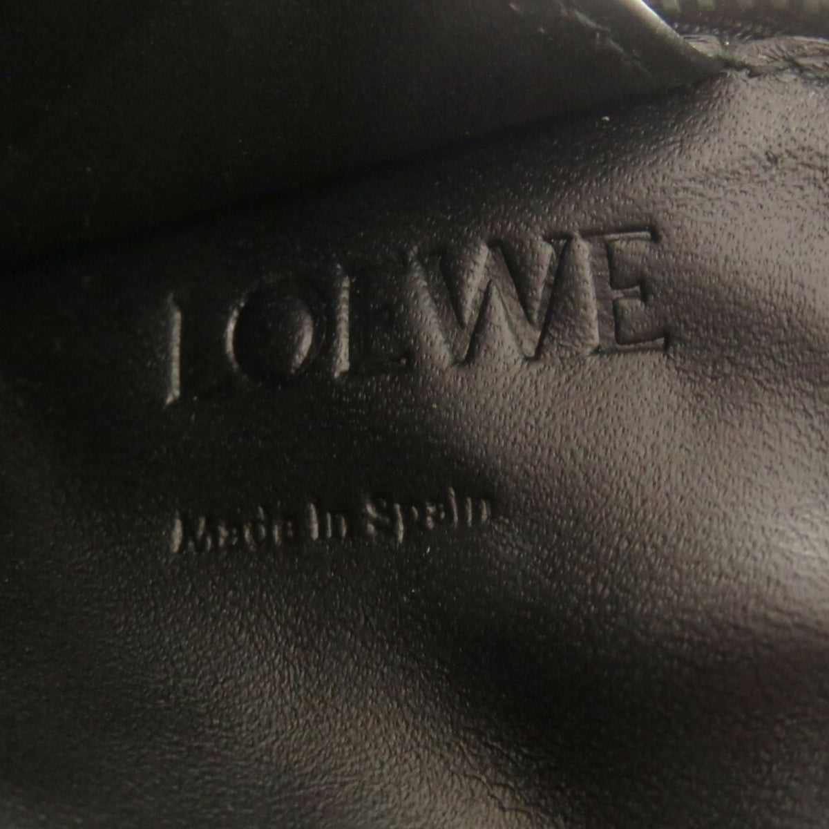Loewe Black Brown Leather Coin Purse/Coin Case (Pre-Owned)