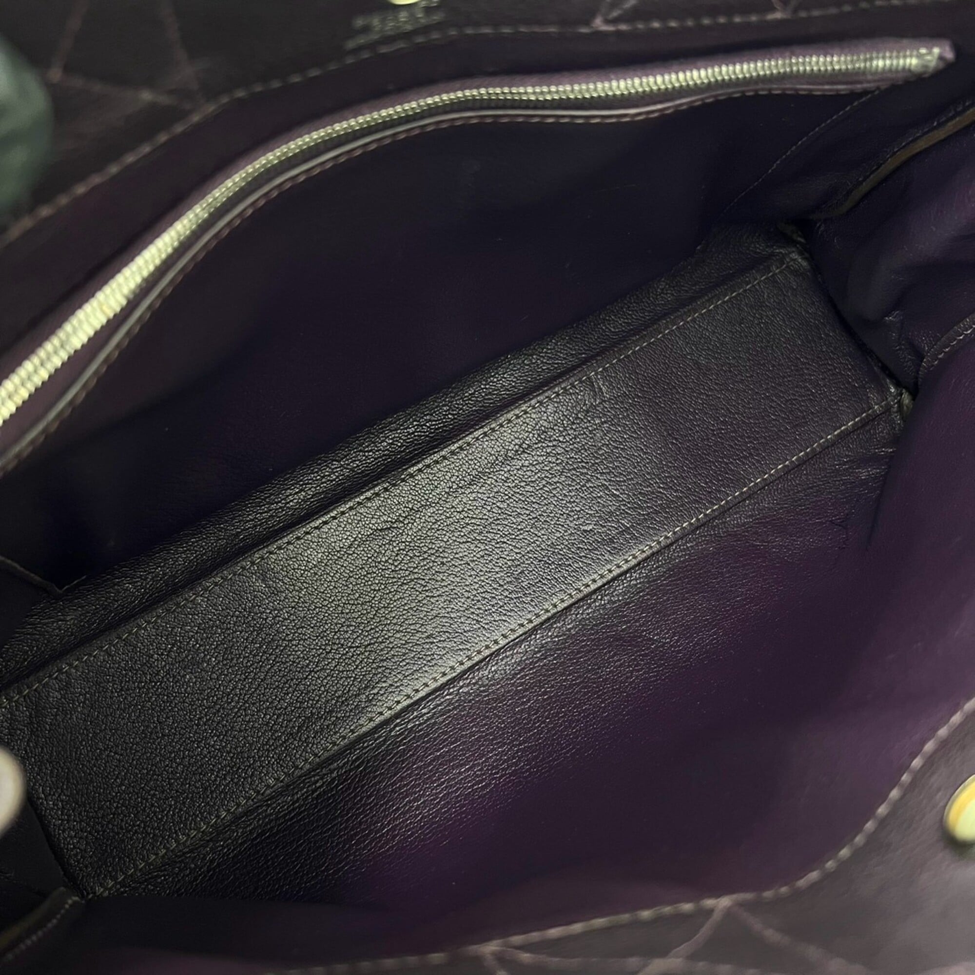 Hermes Purple Negonda Leather Handbag Tote Bag (Pre-Owned)