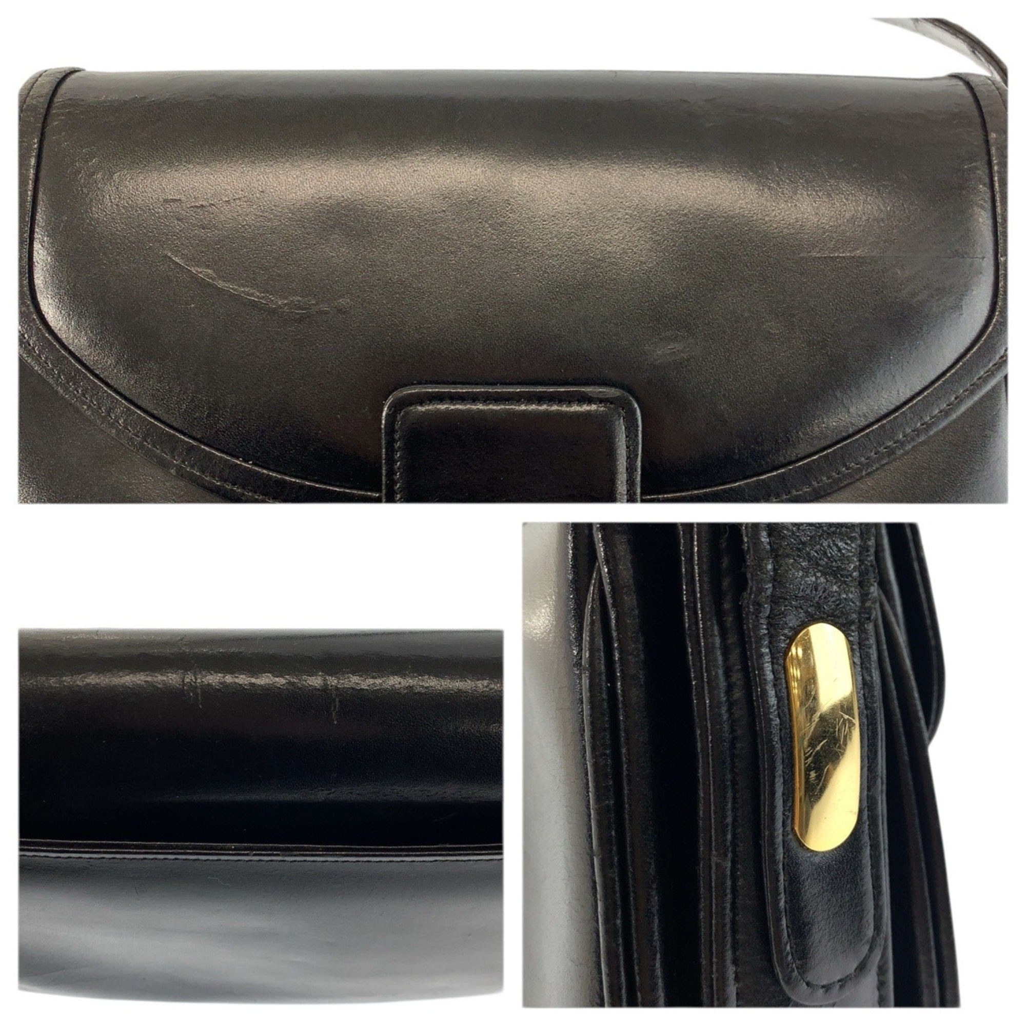 Celine Black Leather Shoulder Bag (Pre-Owned)