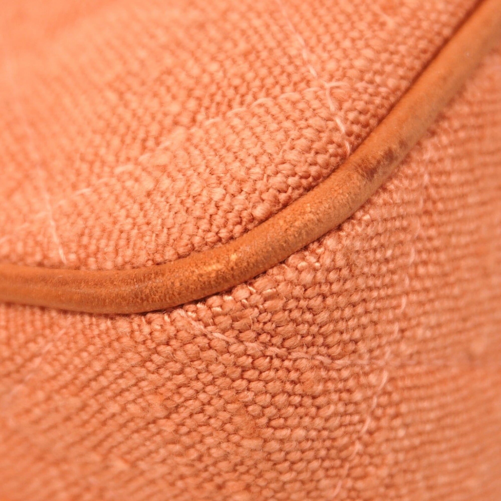 Chanel Salmon Pink Canvas Shoulder Bag (Pre-Owned)