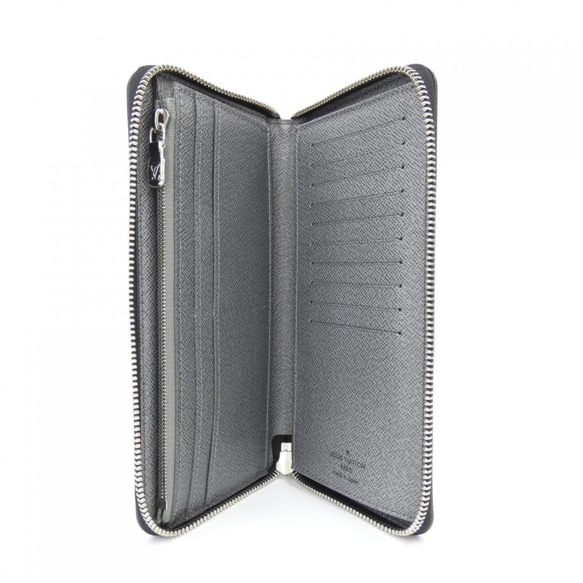 Louis Vuitton Gunmetal Coated Canvas Leather Long Wallet (Bi-Fold) (Pre-Owned)