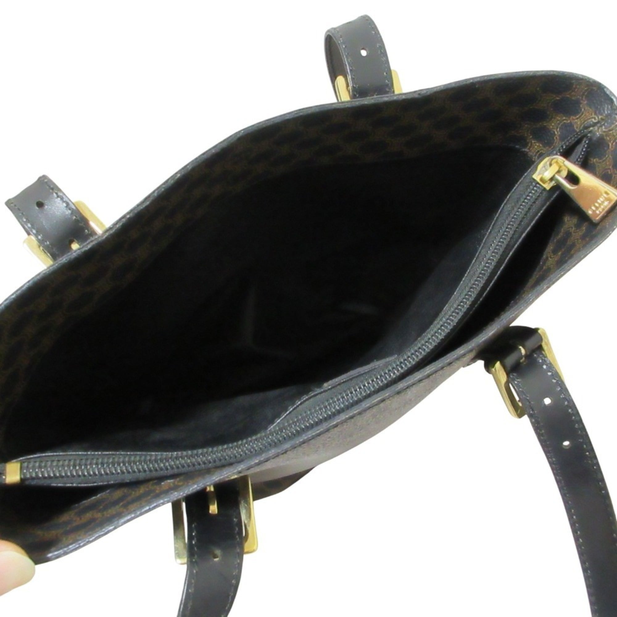 Celine Black Brown Shoulder Bag Tote Bag (Pre-Owned)