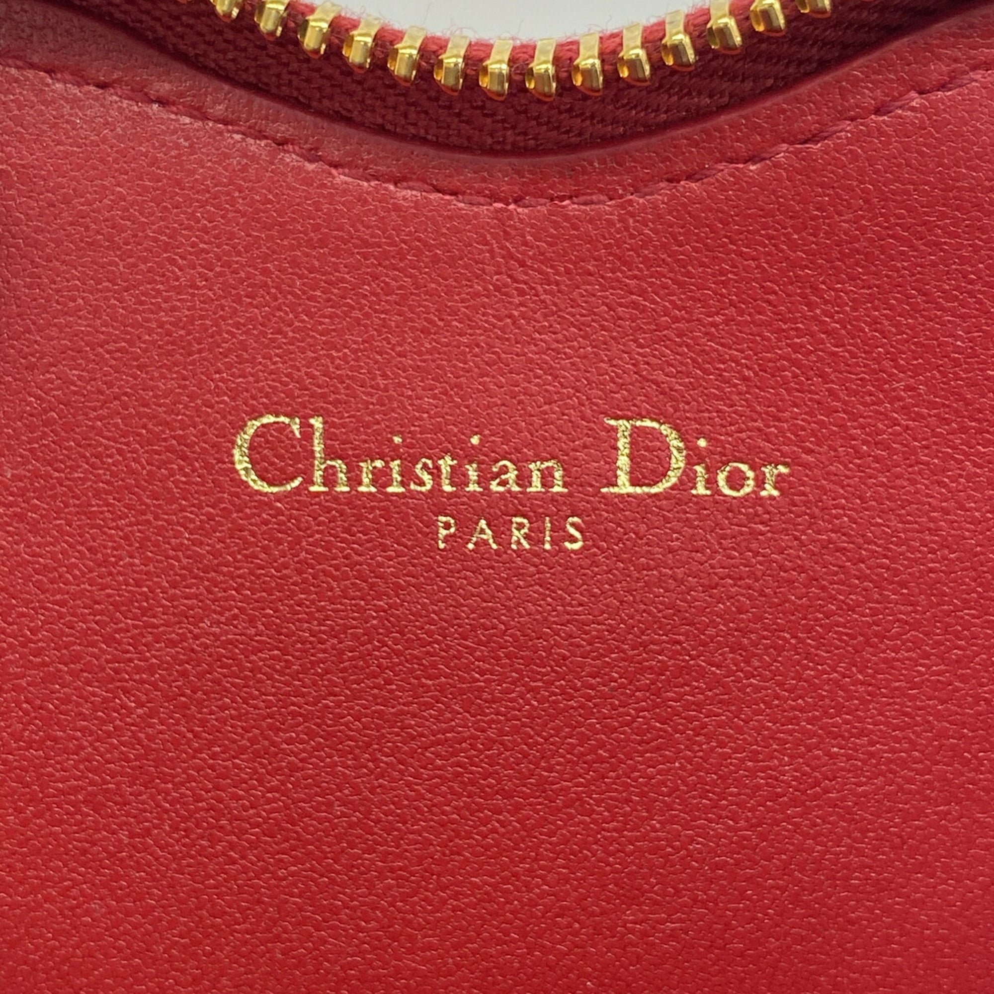 Christian Dior Red Color Leather Shoulder Bag (Pre-Owned)