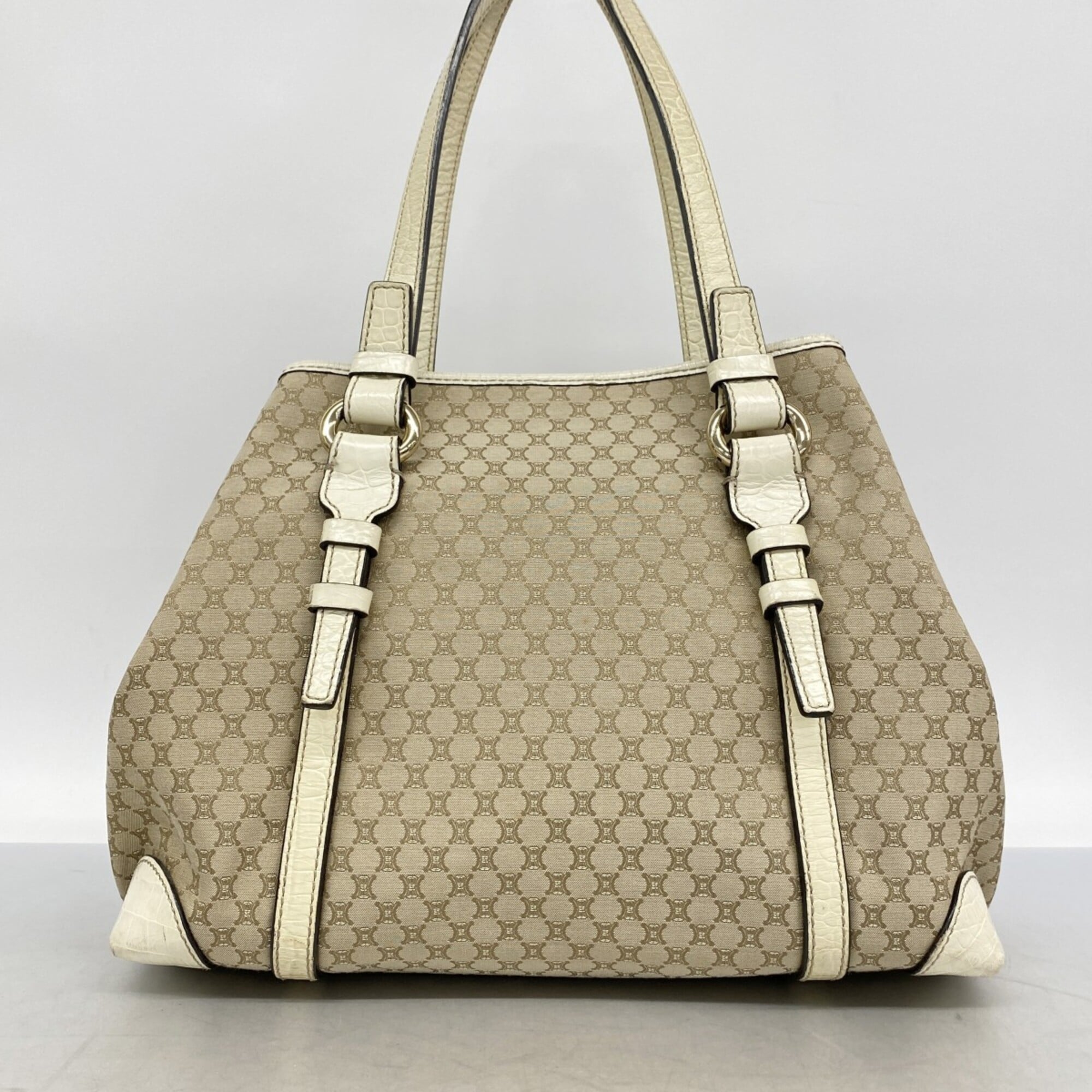 Celine Beige Nylon Canvas Tote Bag (Pre-Owned)