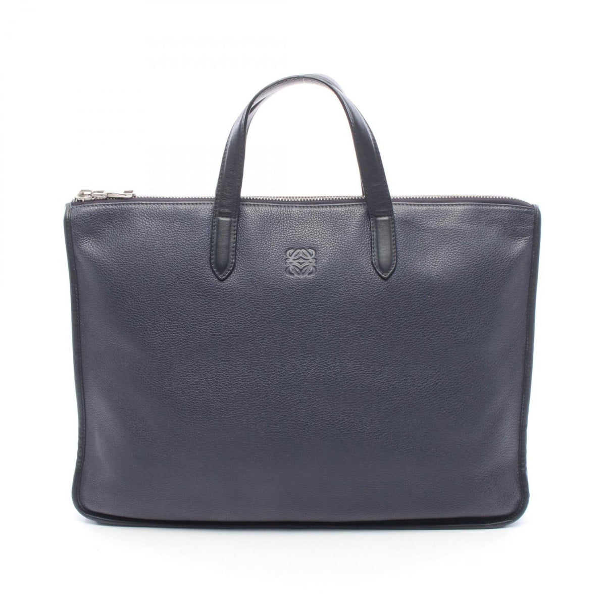 Loewe Black Navy Leather Briefcase Handbag (Pre-Owned)