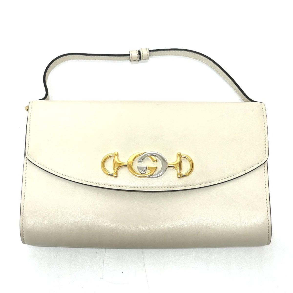 Gucci White Leather Shoulder Bag (Pre-Owned)
