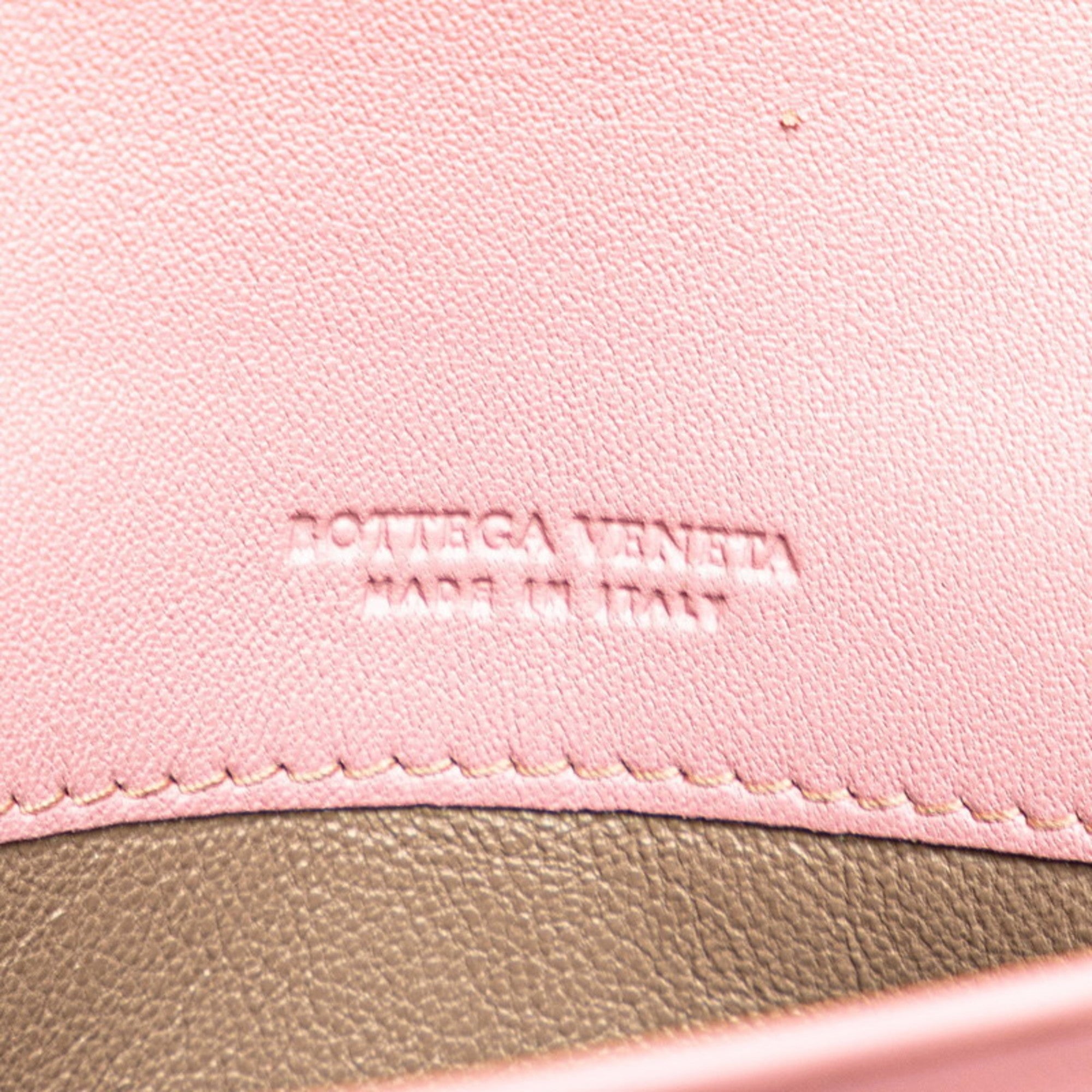 Bottega Veneta Pink Leather Long Wallet (Bi-Fold) (Pre-Owned)