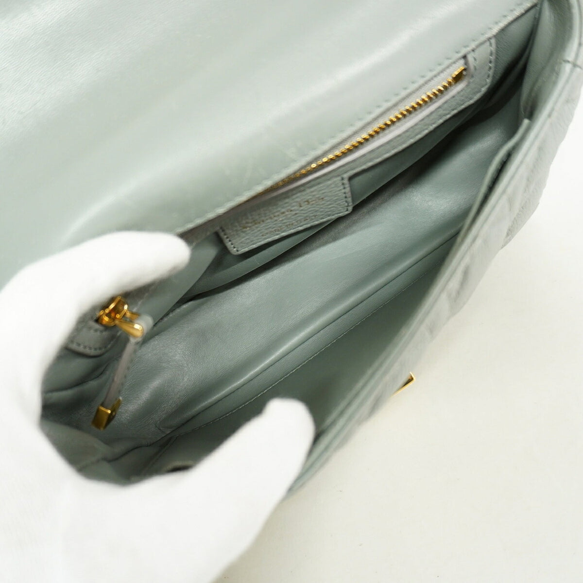 Christian Dior Gray Leather Shoulder Bag (Pre-Owned)
