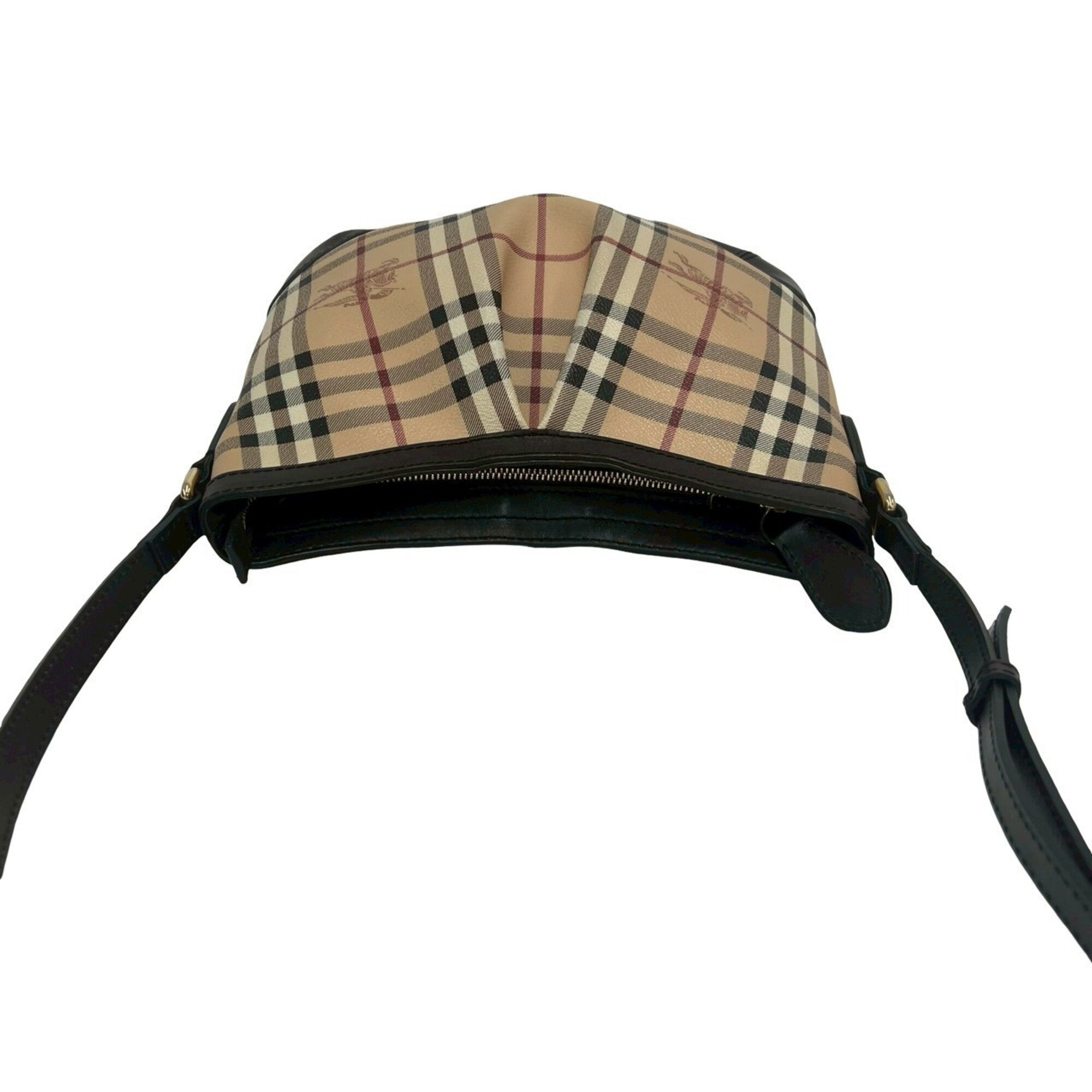 Burberry Beige Black Brown Red Color White Leather Pvc Pochette Shoulder Bag (Pre-Owned)