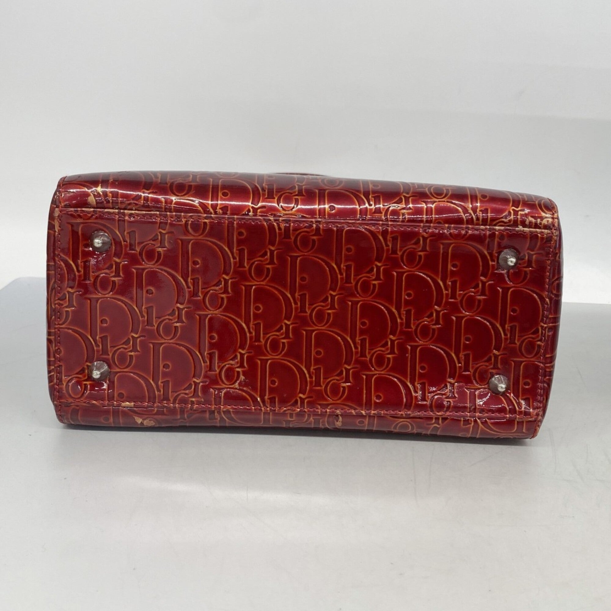 Christian Dior Red Color Leather Handbag (Pre-Owned)
