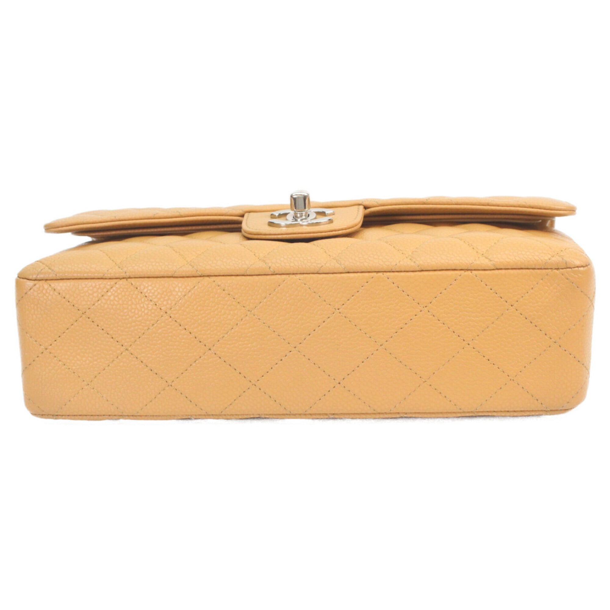 Chanel Beige Grained Calfskin Shoulder Bag (Pre-Owned)
