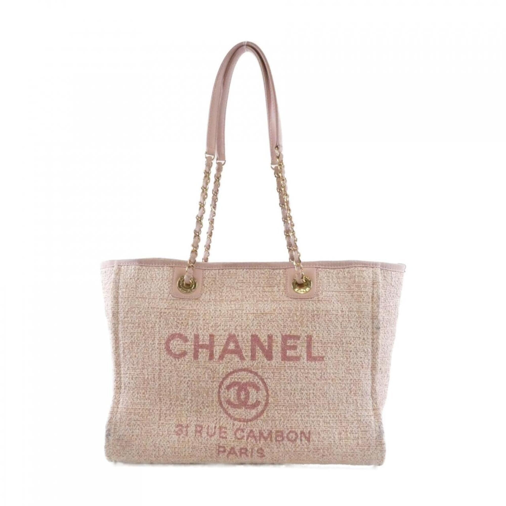 Chanel Light Pink Nylon Canvas Handbag (Pre-Owned)