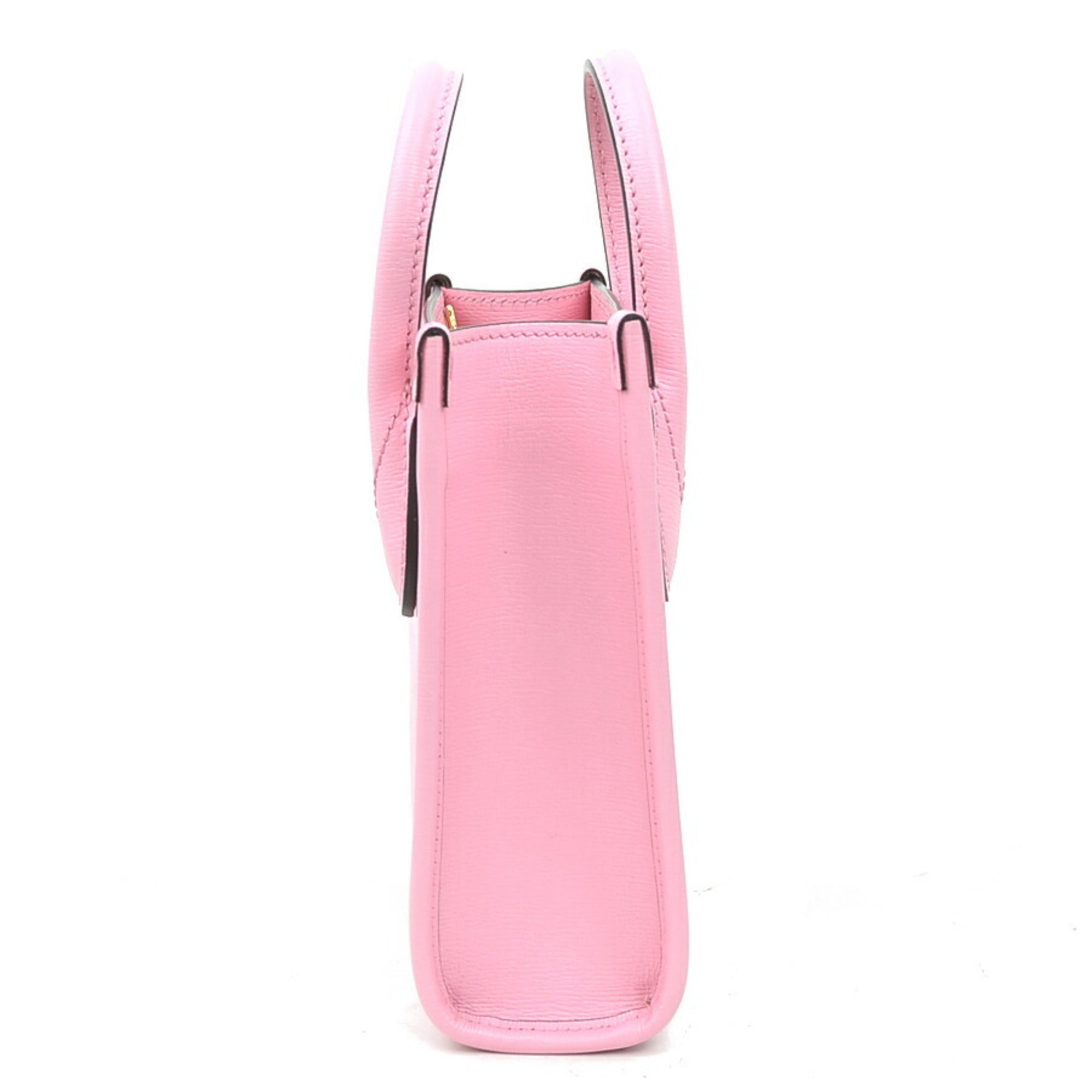 Gucci Pink Leather Handbag Shoulder Bag (Pre-Owned)