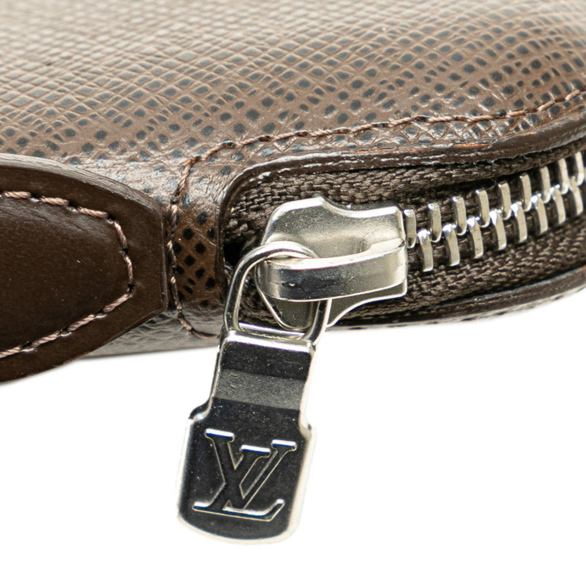 Louis Vuitton Brown Grizzly Leather Pvc Long Wallet (Bi-Fold) (Pre-Owned)