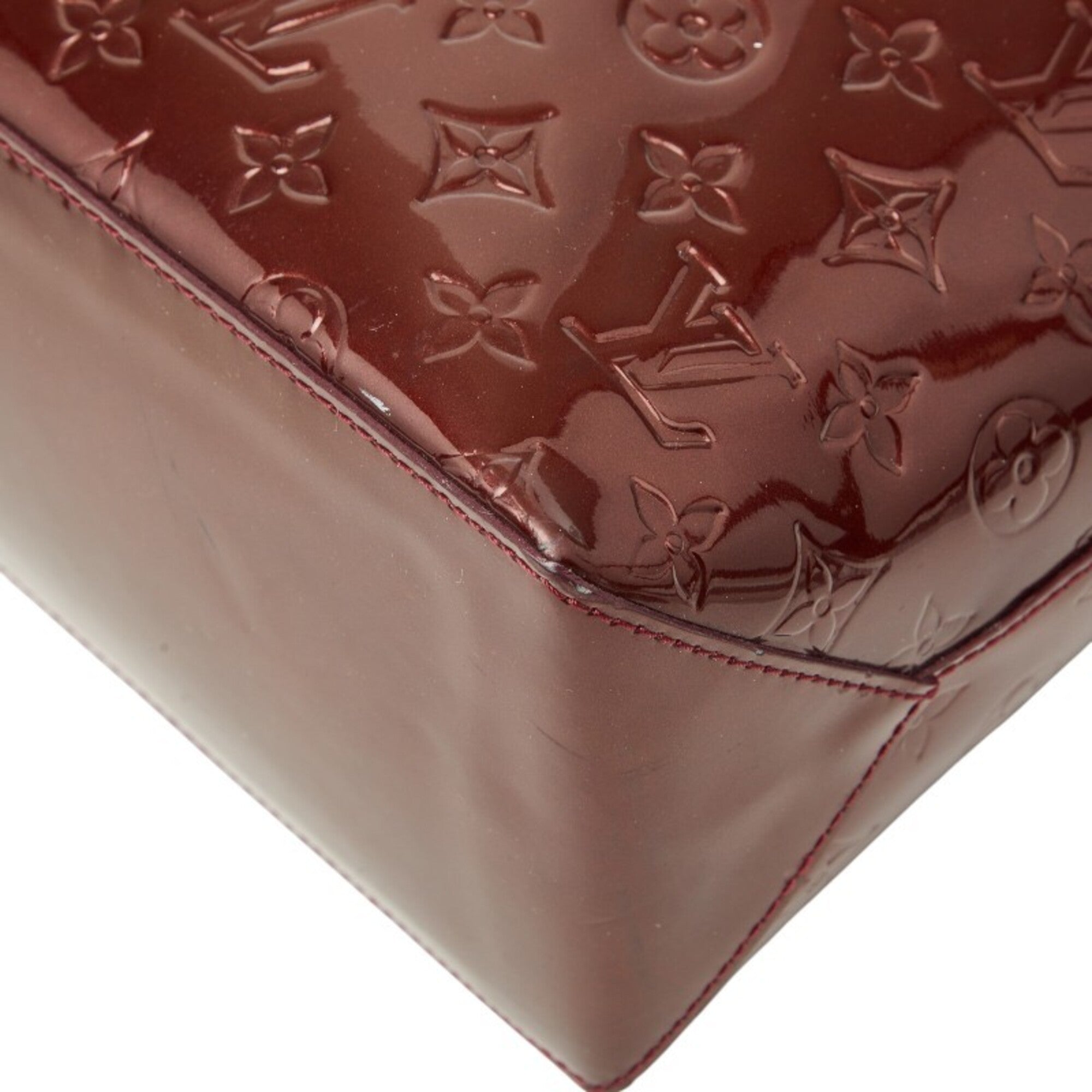 Louis Vuitton Rouge Fauviste Patent Leather Handbag Tote Bag (Pre-Owned)