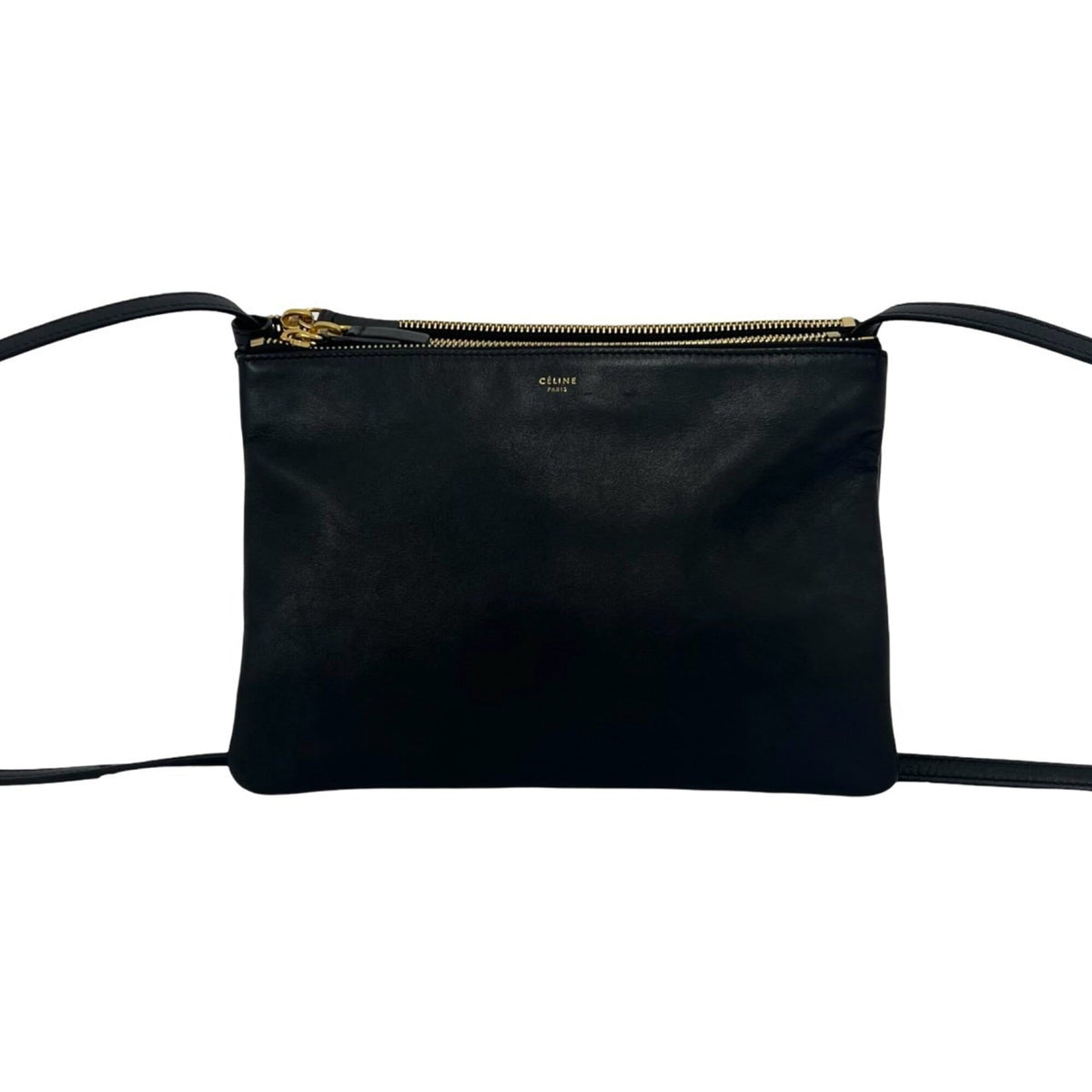 Celine Black Leather Pochette Shoulder Bag (Pre-Owned)