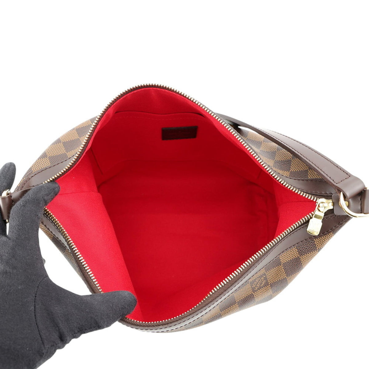 Louis Vuitton Damier Damier Canvas Ebene Red Color Handbag Shoulder Bag (Pre-Owned)