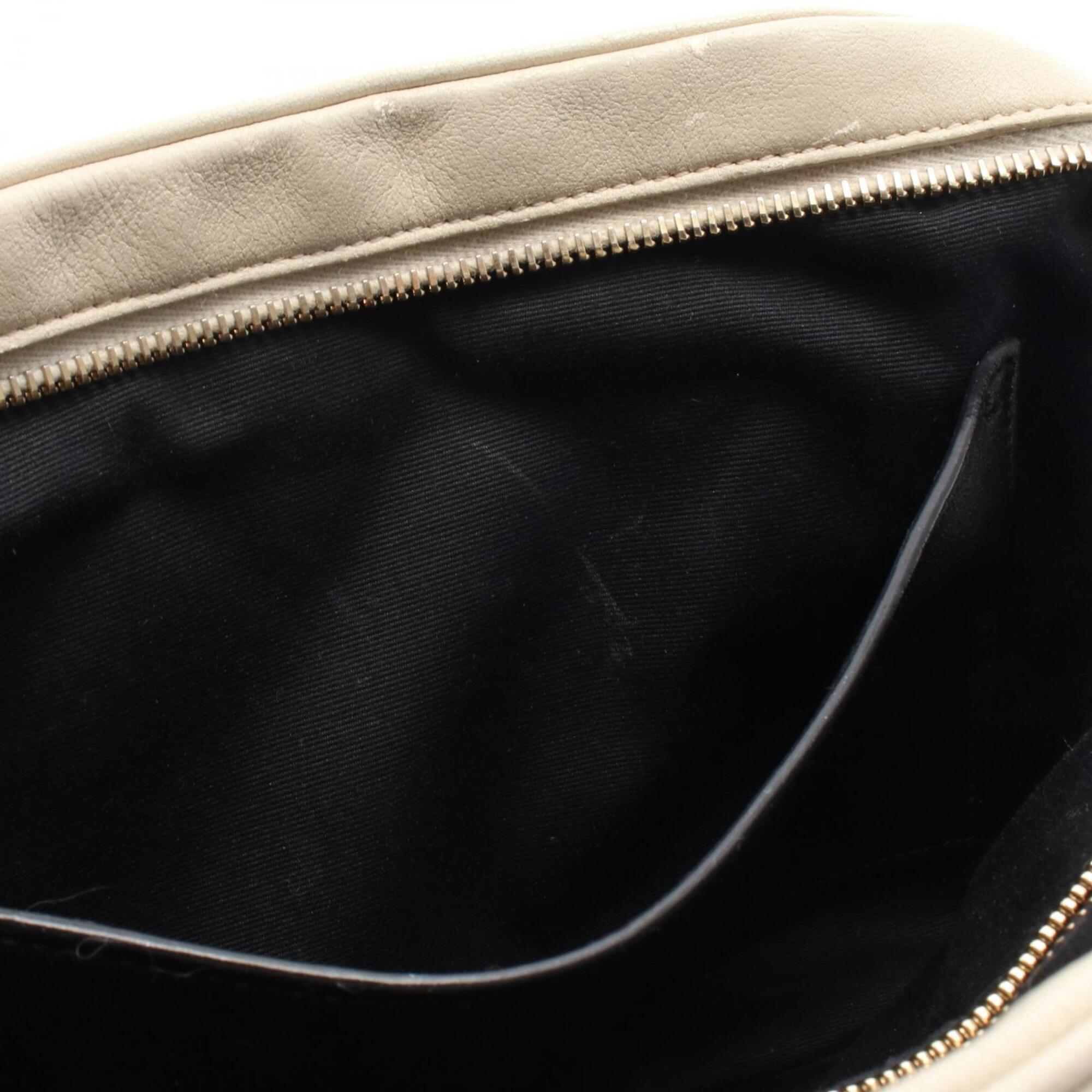 Yves Saint Laurent Ivory Leather Shoulder Bag (Pre-Owned)