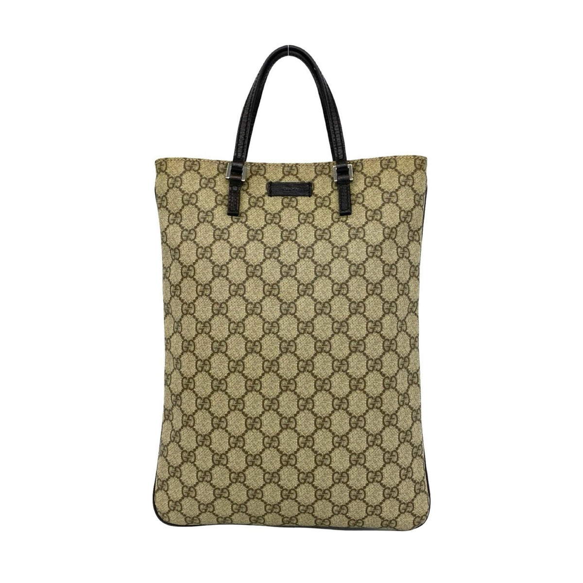 Gucci Brown Leather Elastane Handbag Tote Bag (Pre-Owned)
