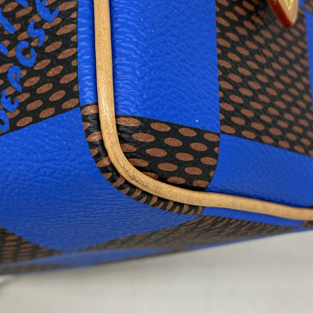 Louis Vuitton Blue Brown Handbag (Pre-Owned)