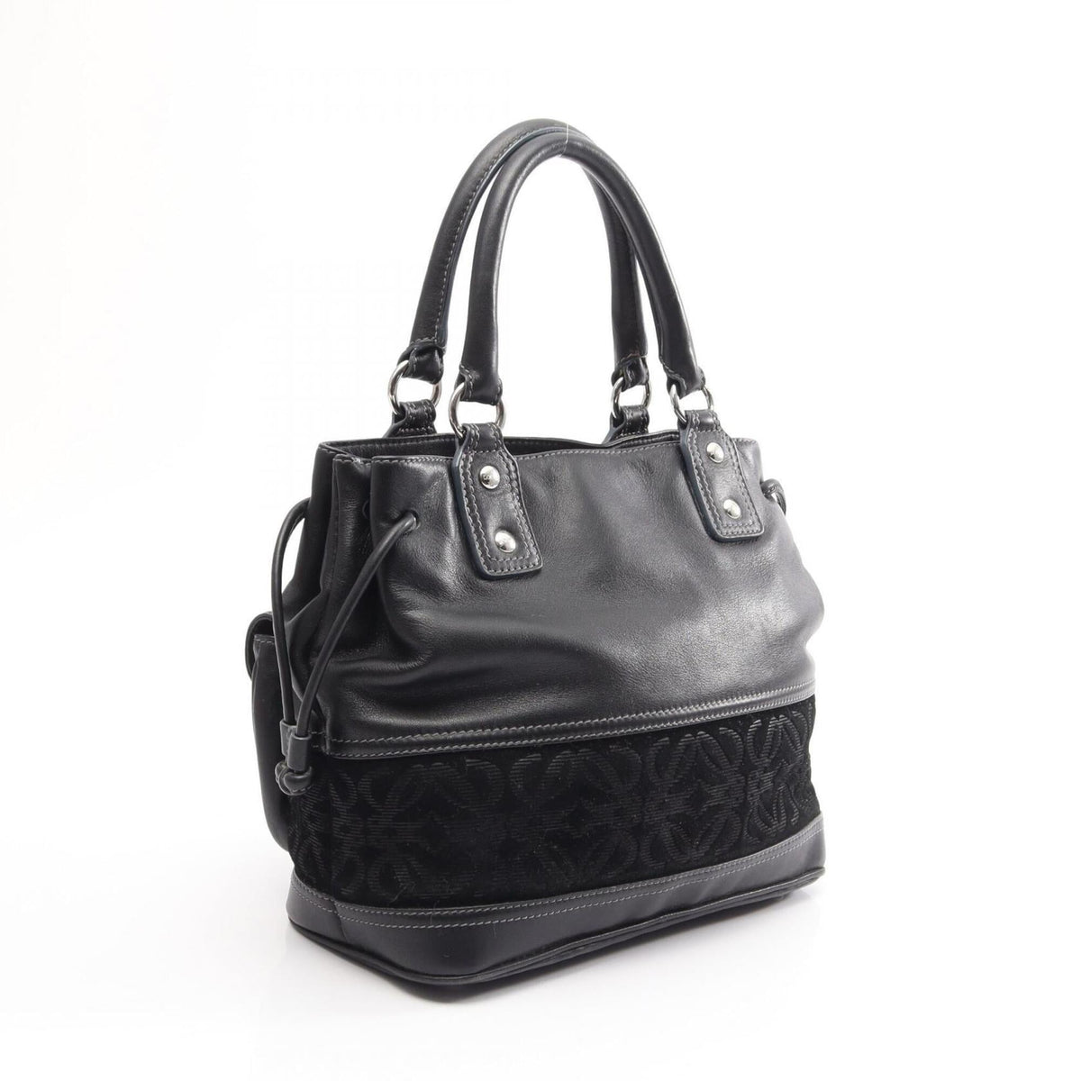 Loewe Black Suede Leather Handbag (Pre-Owned)