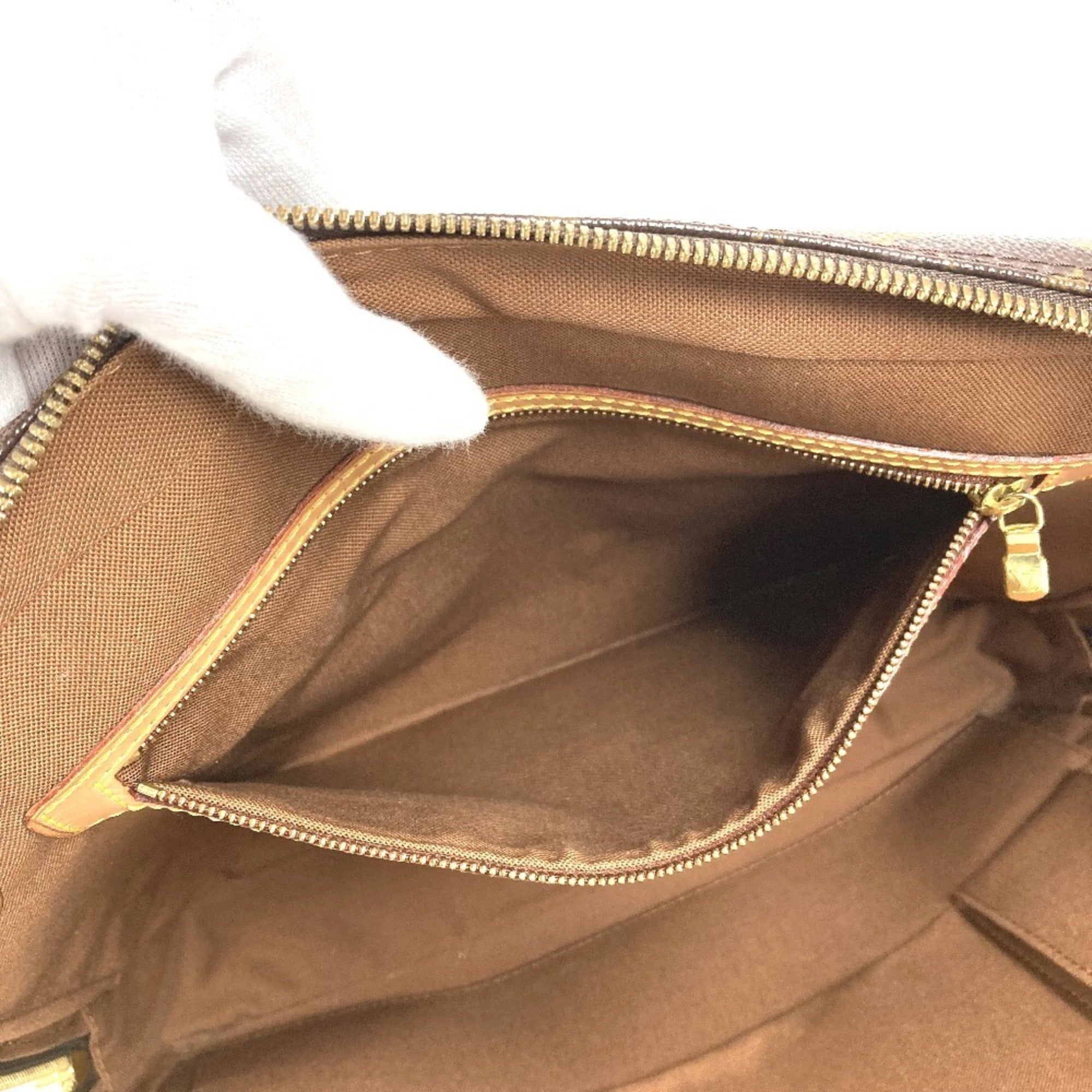 Louis Vuitton Brown Monogram Canvas Handbag Tote Bag (Pre-Owned)