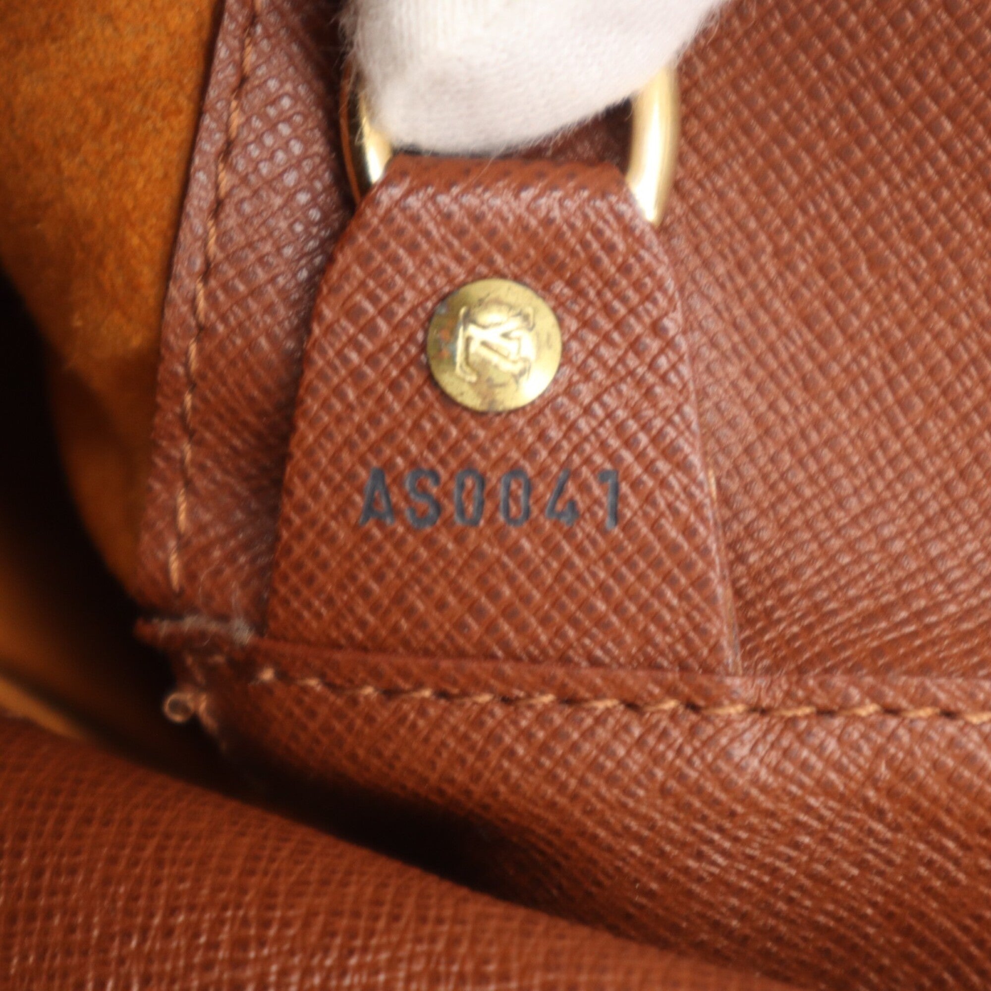 Louis Vuitton Monogram Beige Brown Coated Canvas Leather Shoulder Bag (Pre-Owned)