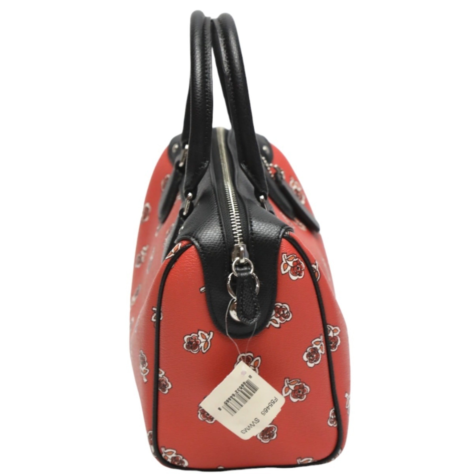 Coach Black Orange Leather Handbag Shoulder Bag (Pre-Owned)
