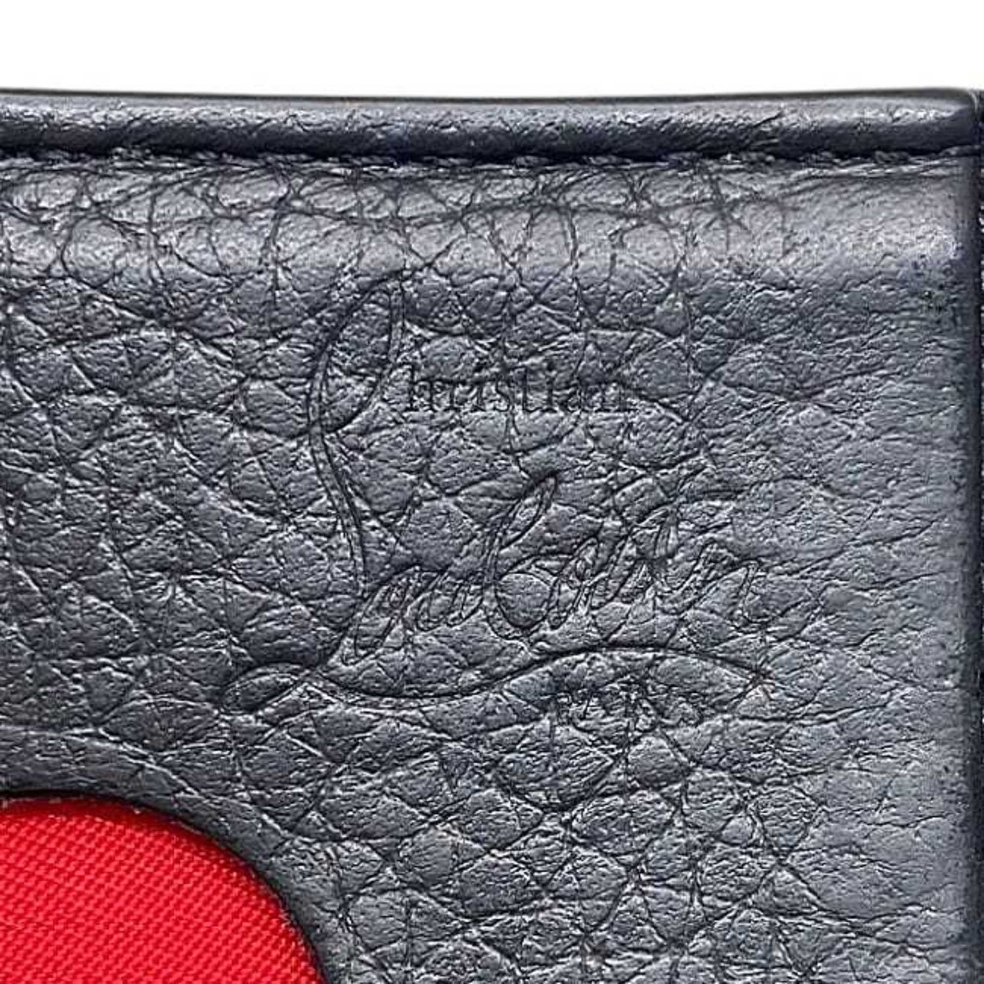 Christian Louboutin Black Leather Coin Purse/Coin Case (Pre-Owned)
