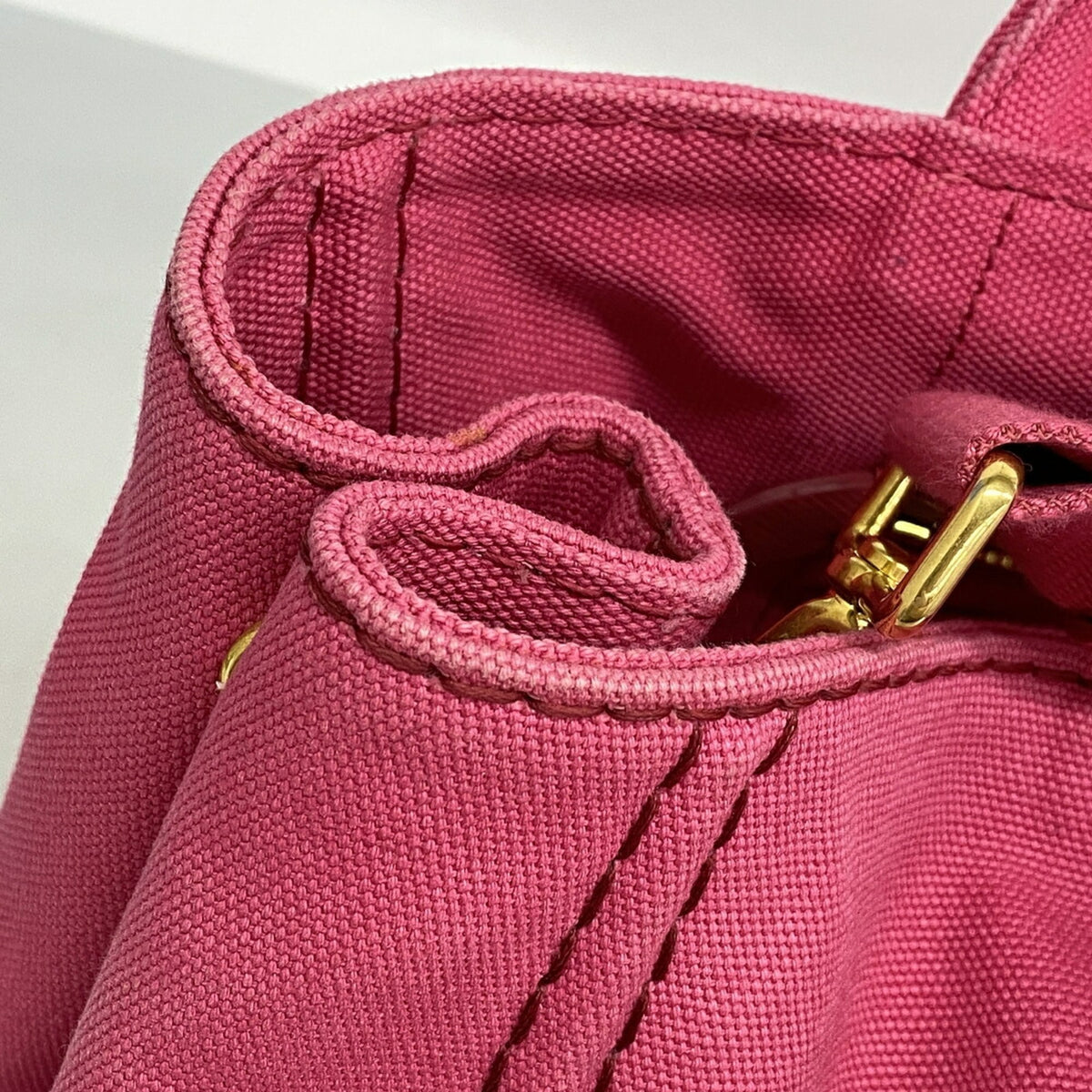 Prada Pink Canvas Tote Bag (Pre-Owned)