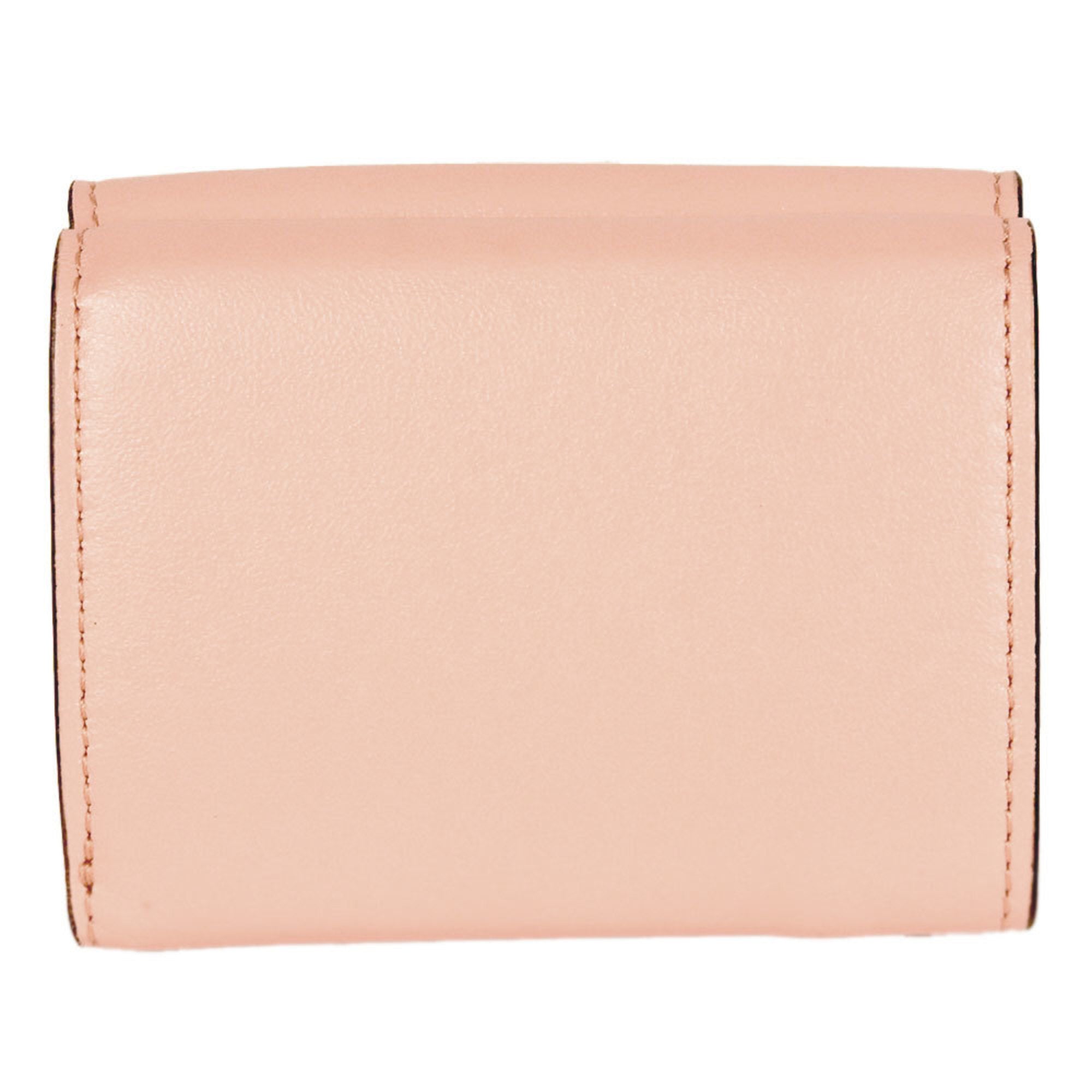 Fendi Pink Leather Wallet (Tri-Fold) (Pre-Owned)