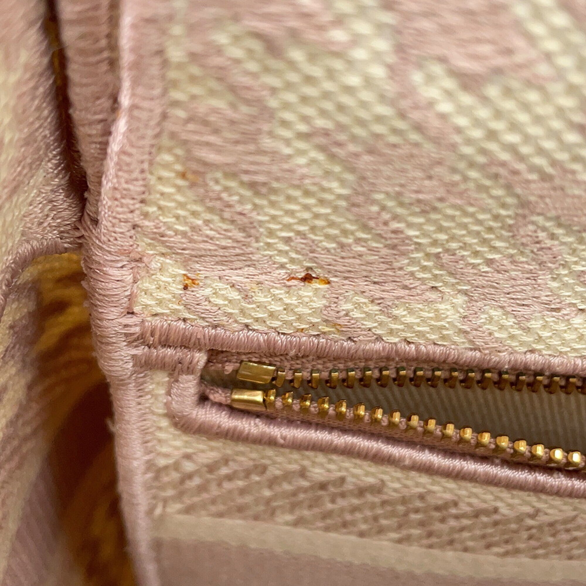 Christian Dior Gold Canvas Handbag (Pre-Owned)