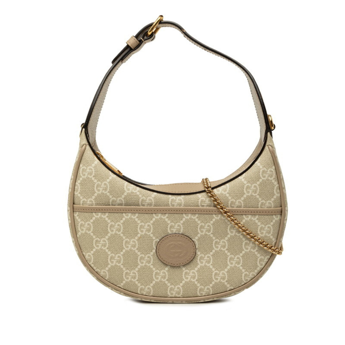 Gucci Beige Pvc Leather Handbag Shoulder Bag (Pre-Owned)