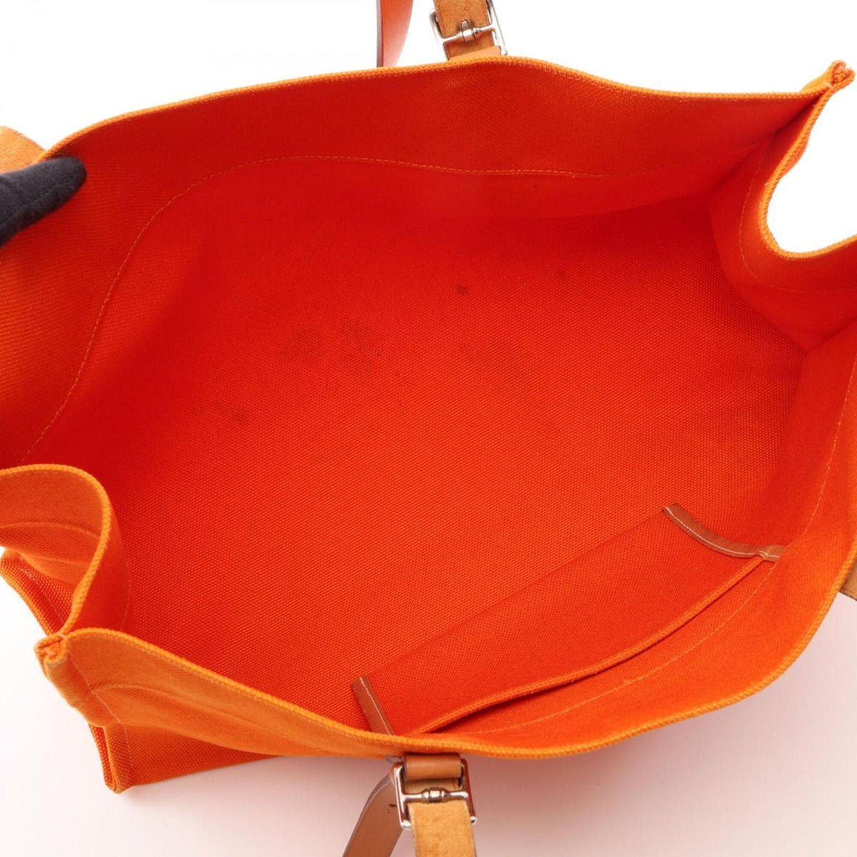 Hermes Beige Orange Handbag Tote Bag (Pre-Owned)