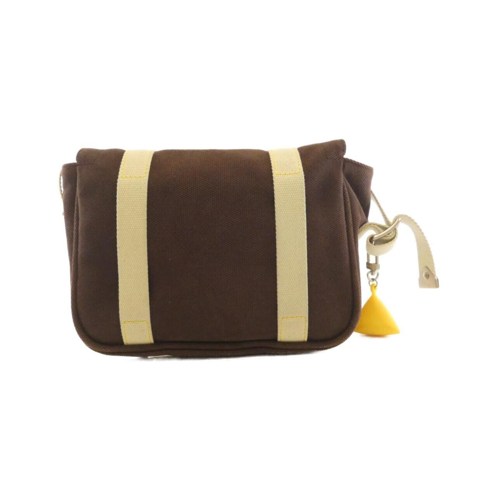 Louis Vuitton Moka Canvas Shoulder Bag (Pre-Owned)