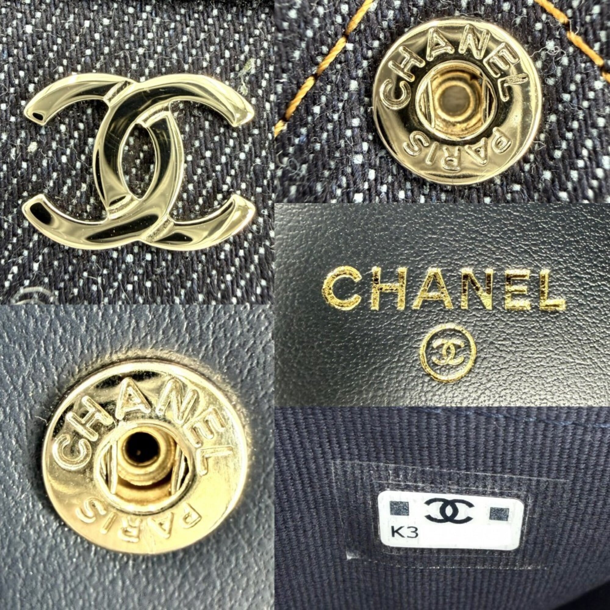 Chanel Navy Denim Wallet (Bi-Fold) (Pre-Owned)