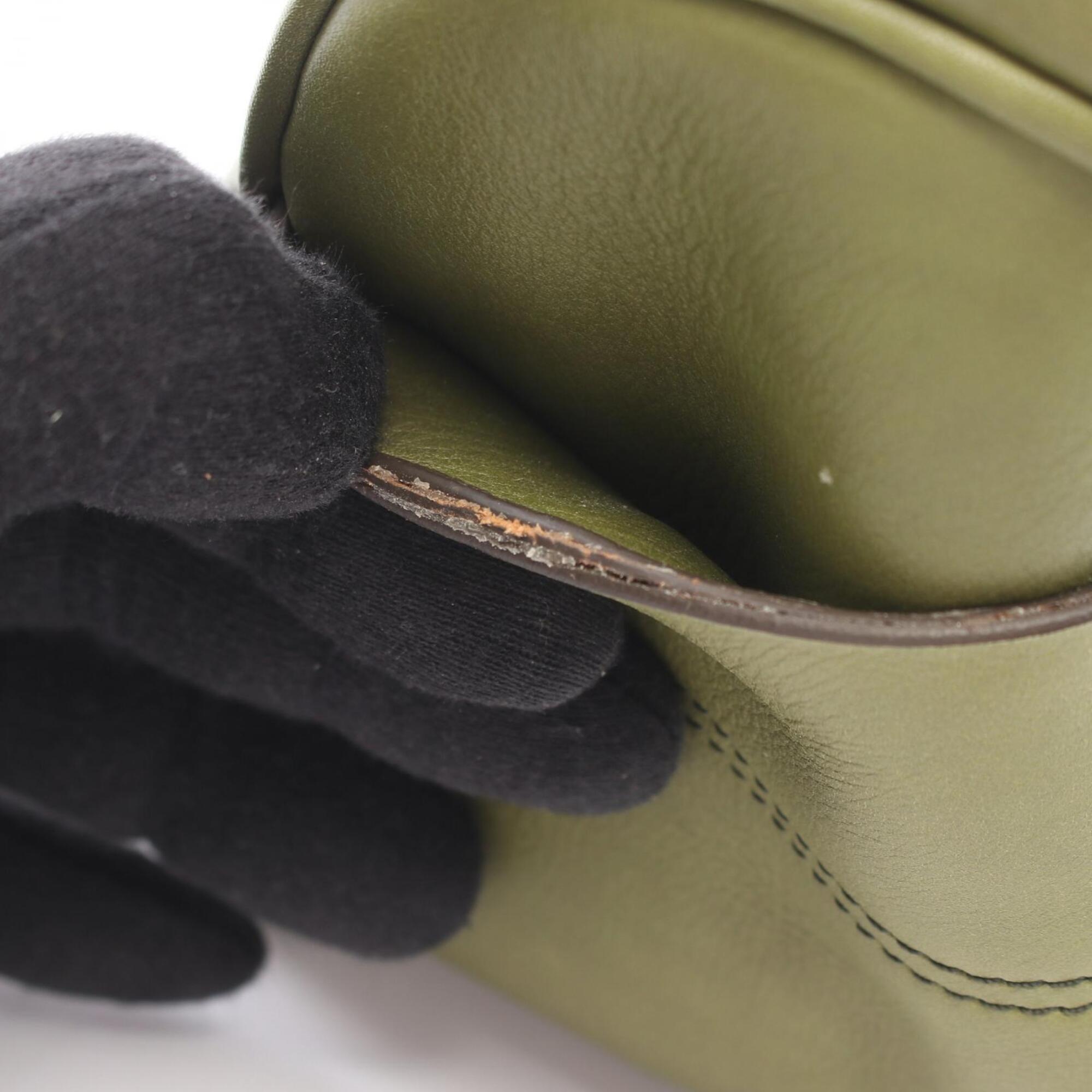 Celine Green Leather Handbag (Pre-Owned)