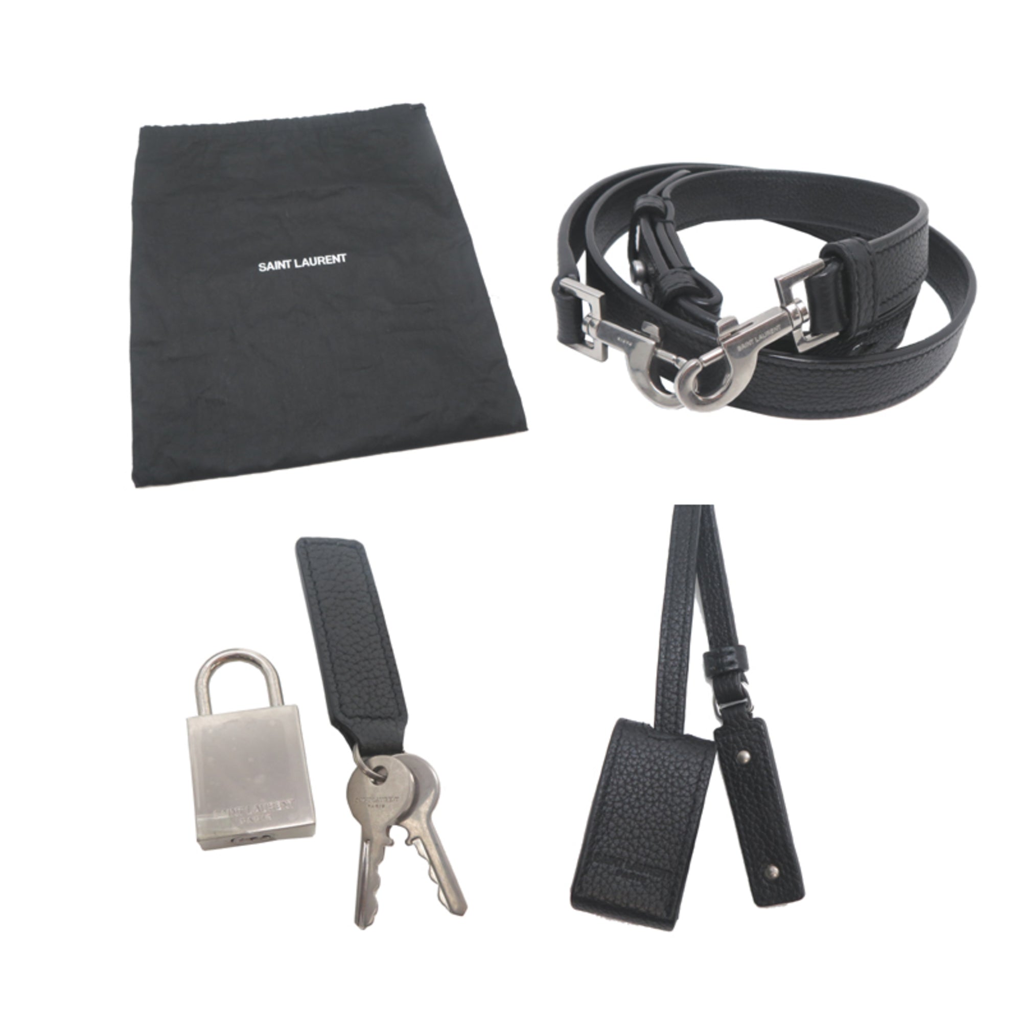 Saint Laurent Black Leather Handbag (Pre-Owned)