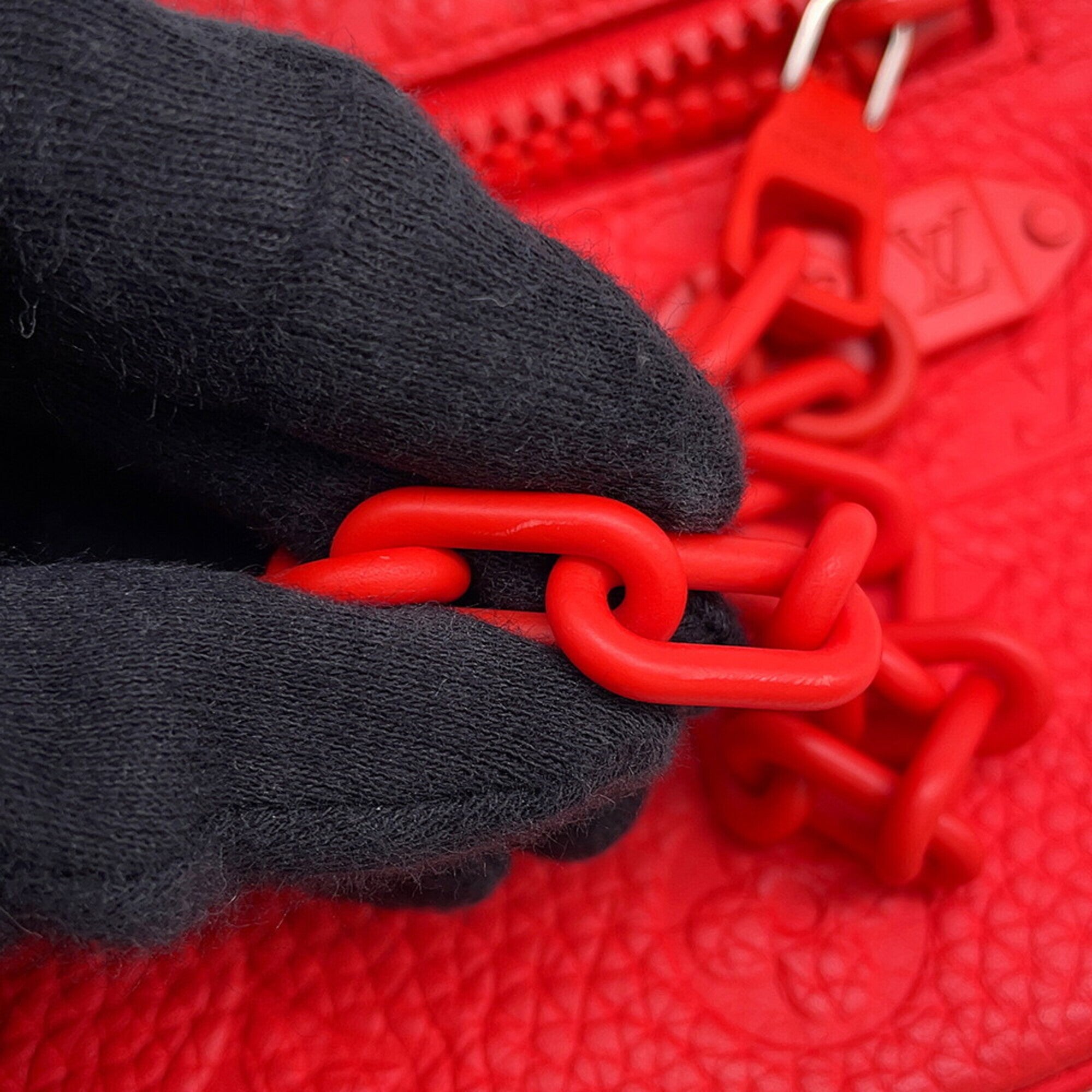 Louis Vuitton Monogram Red Color Monogram Handbag Pochette (Pre-Owned)
